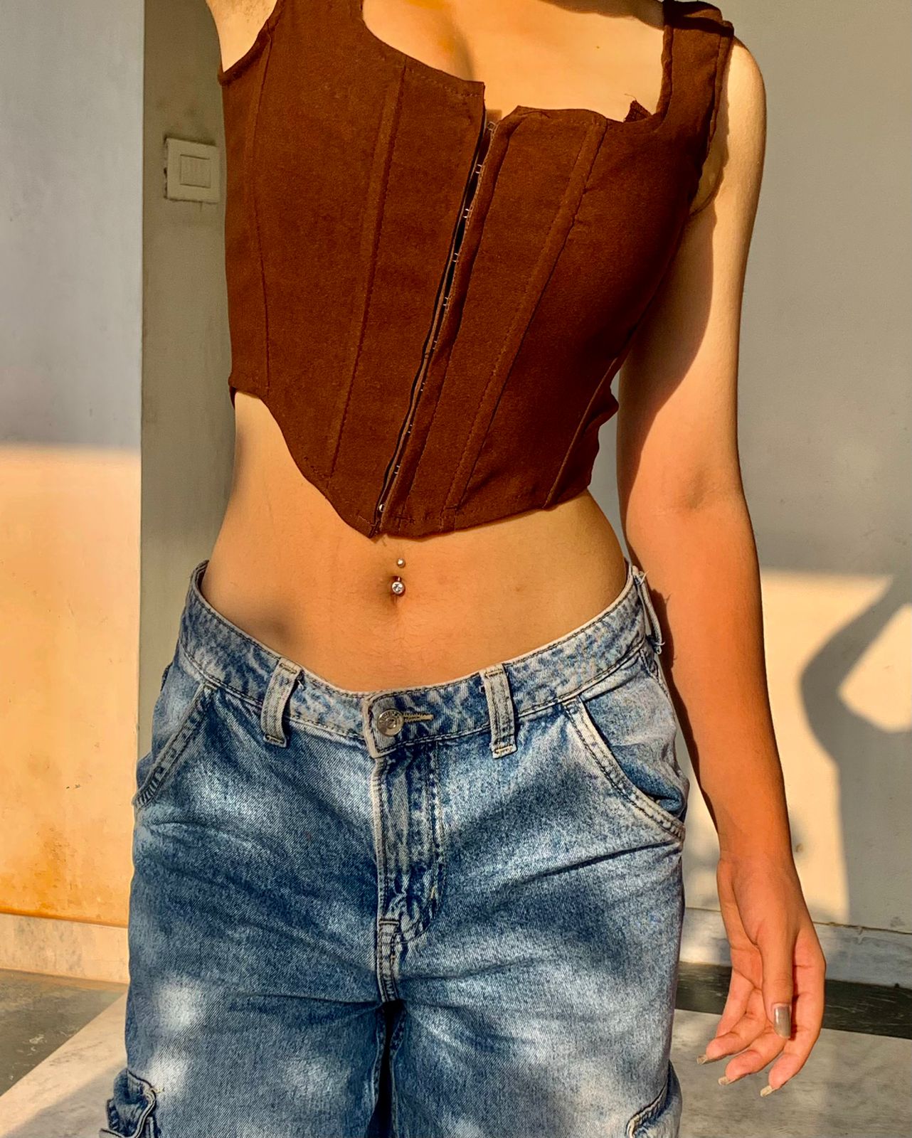 Shea Cocoa brown corset top - Emprall