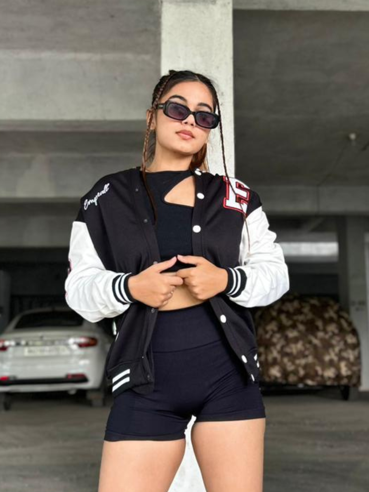 Black & white varsity jacket - Emprall