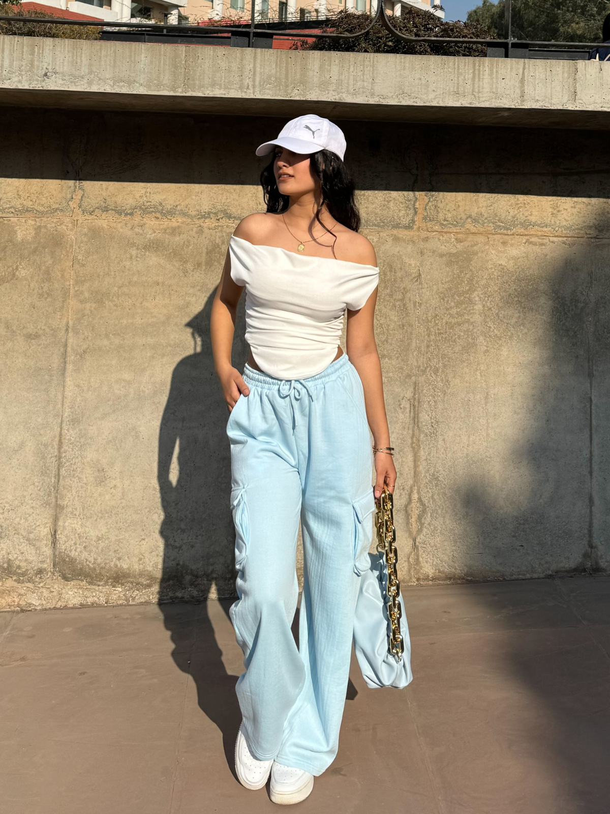 Amelia Blue cargo pants - Emprall