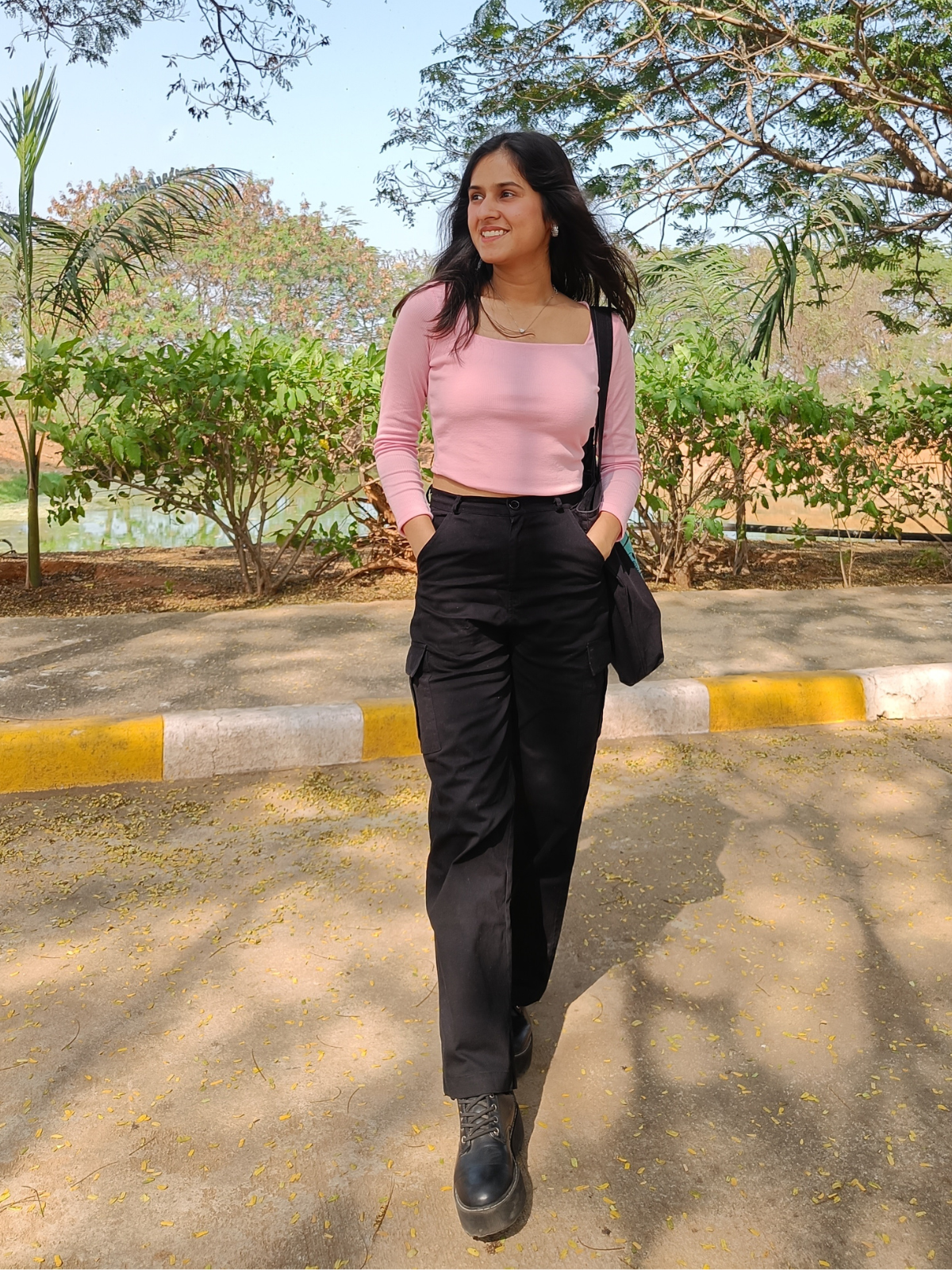 Athena black cargo pants - Emprall