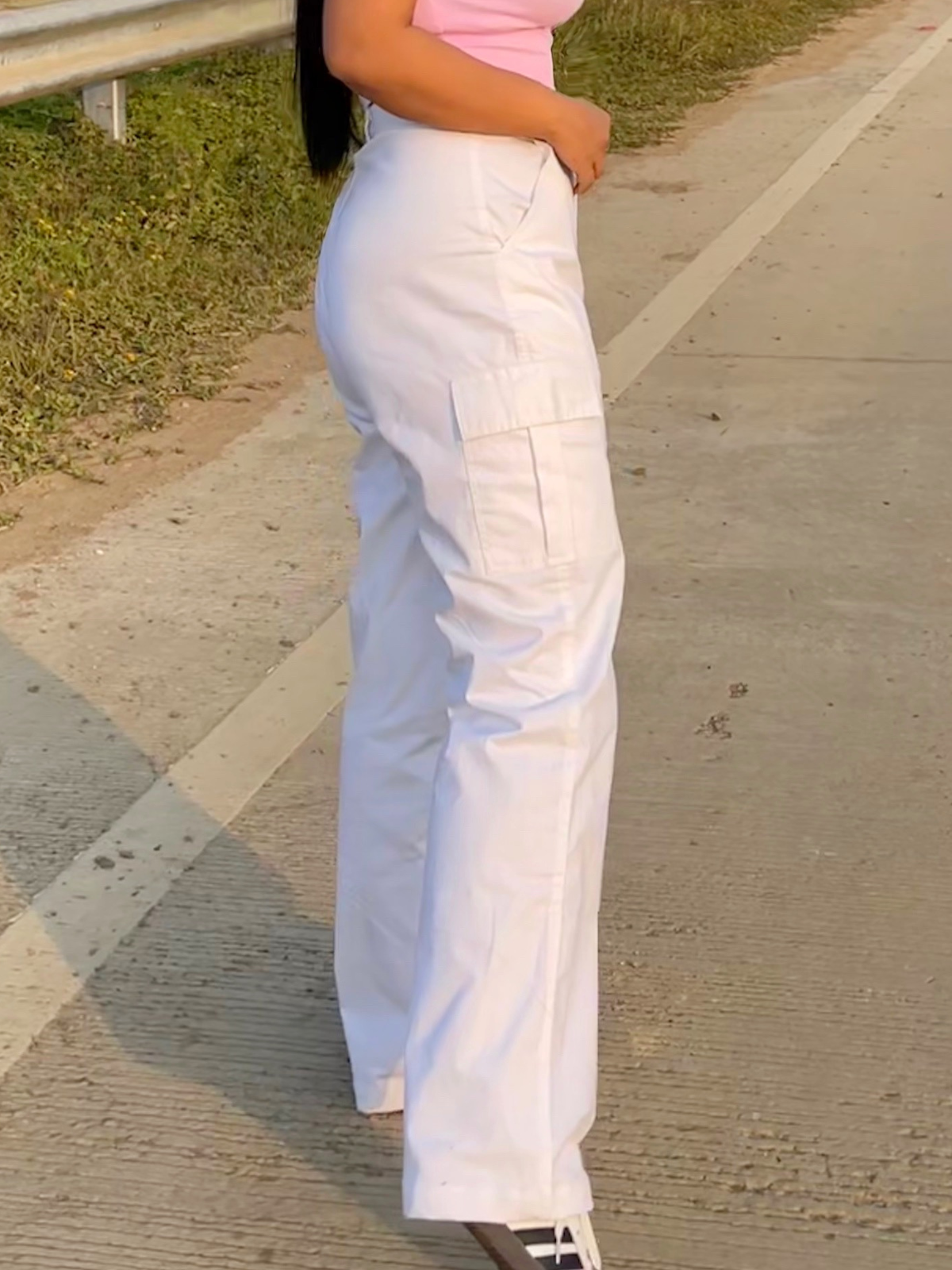 Athena White cargo pants - Emprall