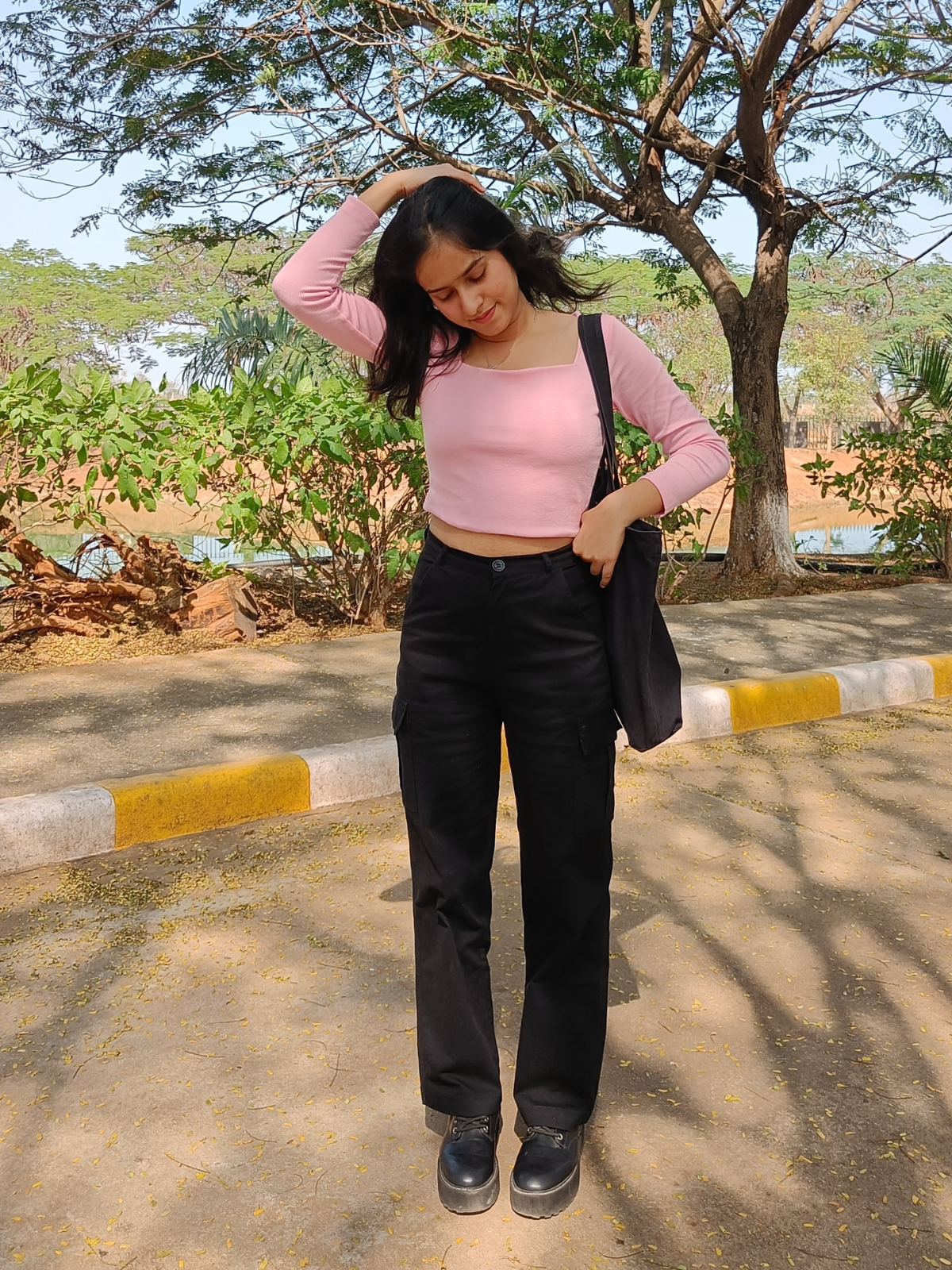 Athena black cargo pants - Emprall