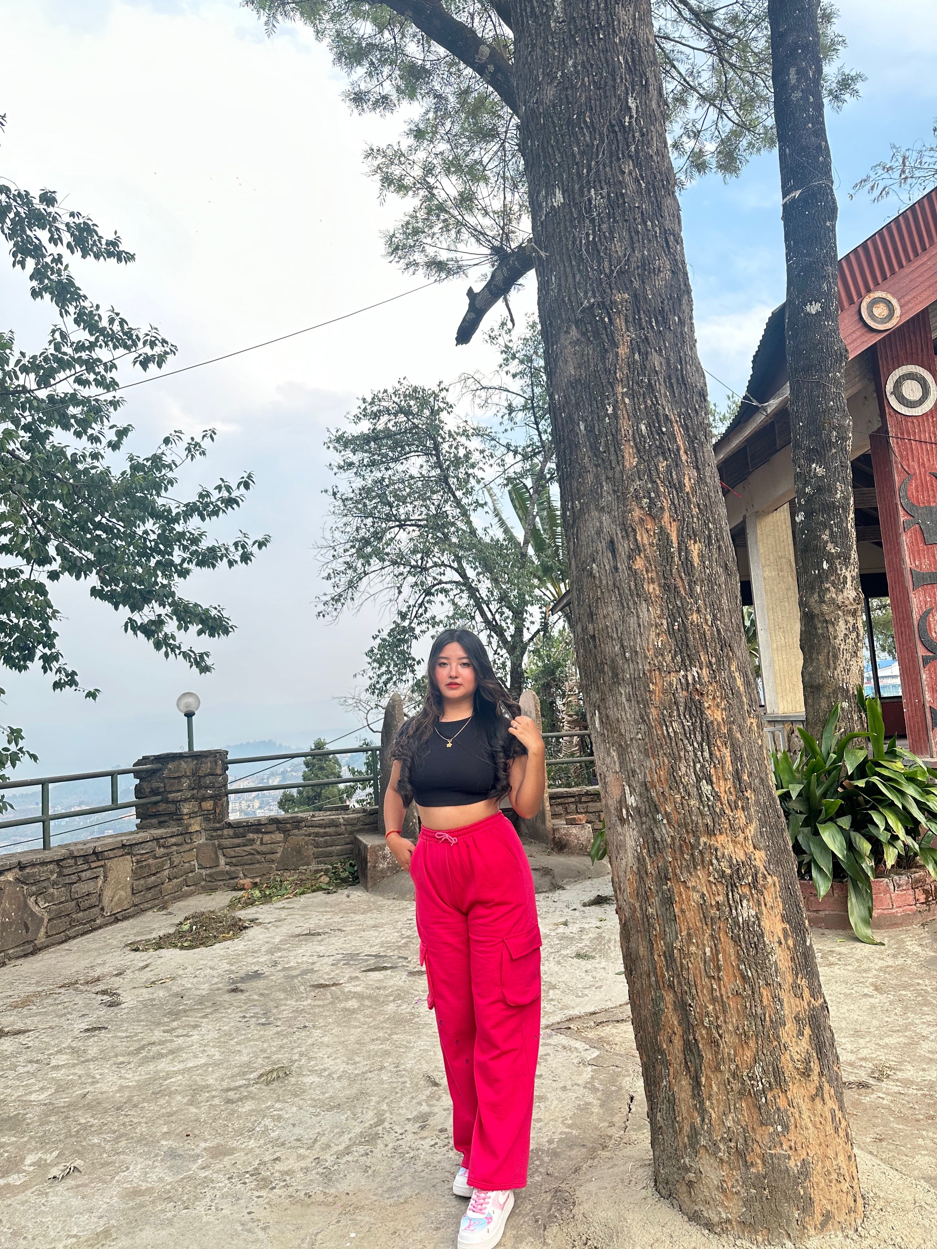 Amelia Hot pink cargo pants - Emprall