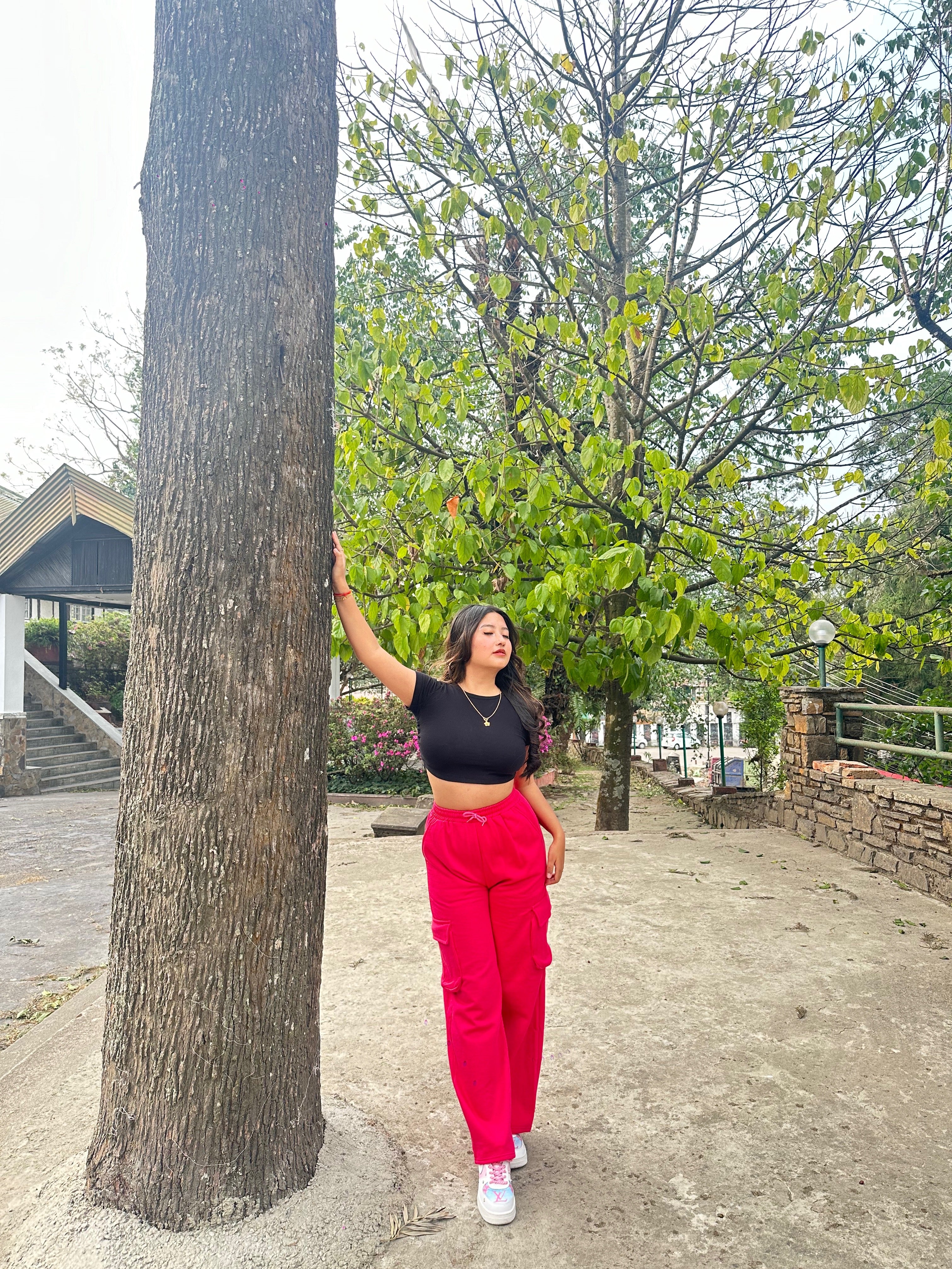 Amelia Hot pink cargo pants - Emprall