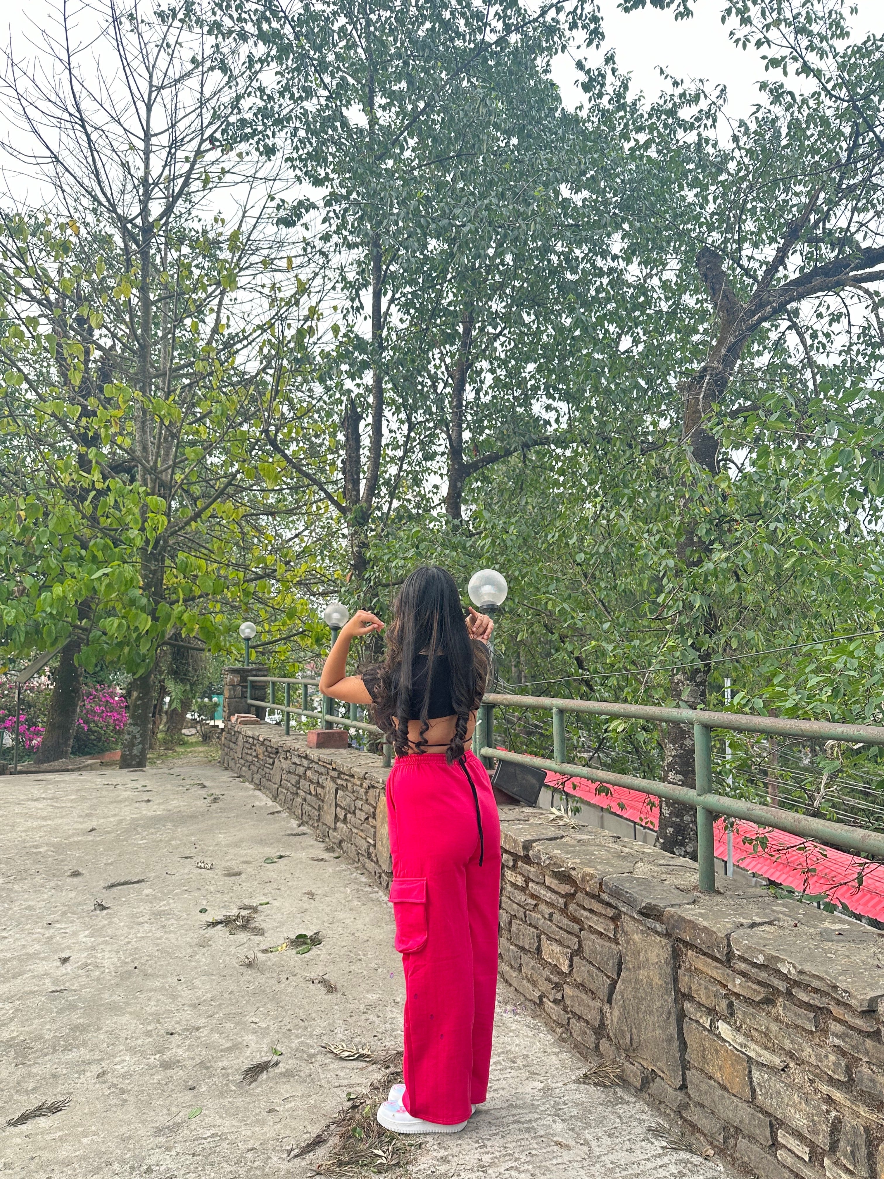 Amelia Hot pink cargo pants - Emprall