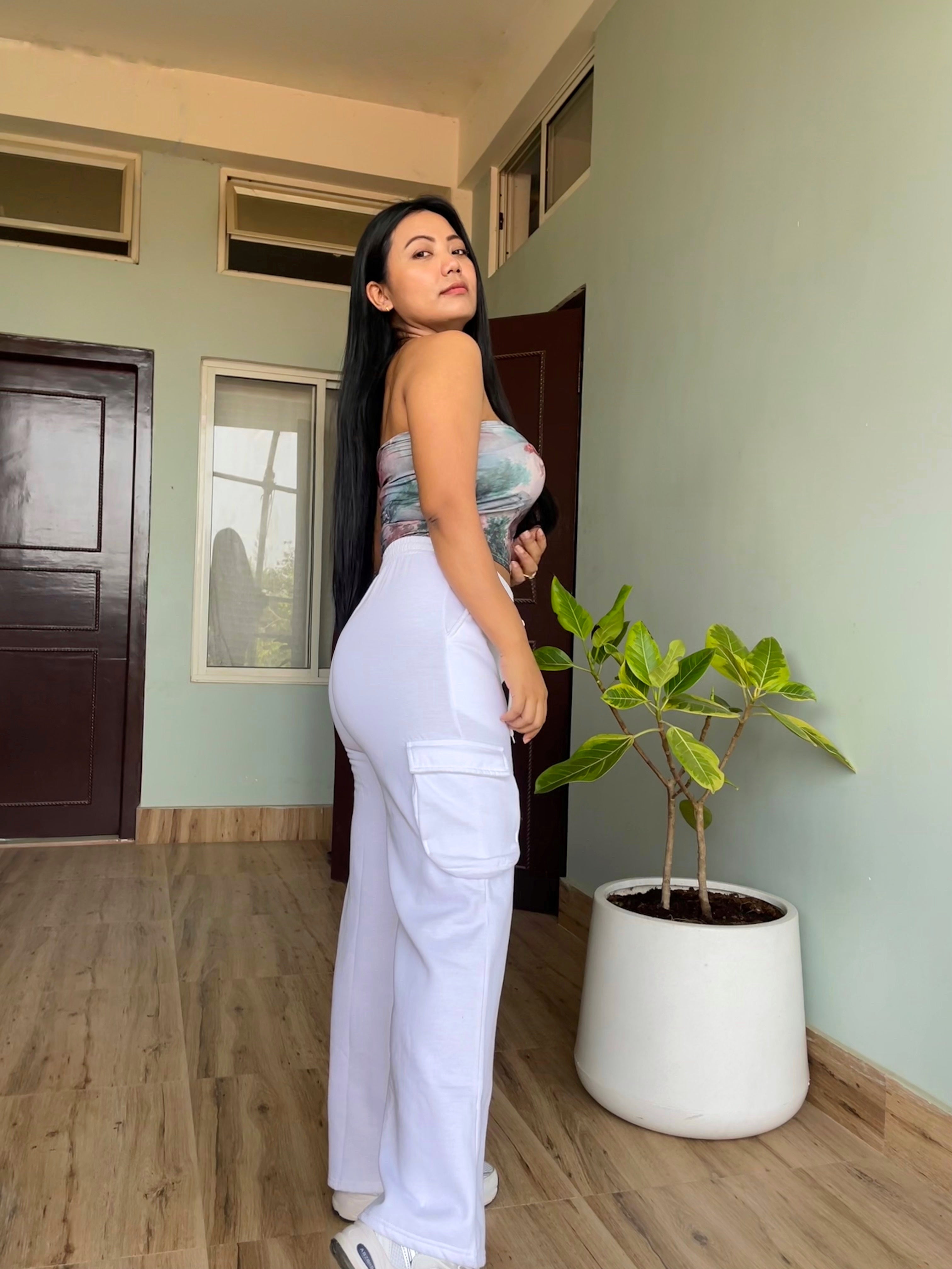 Amelia White cargo pants - Emprall