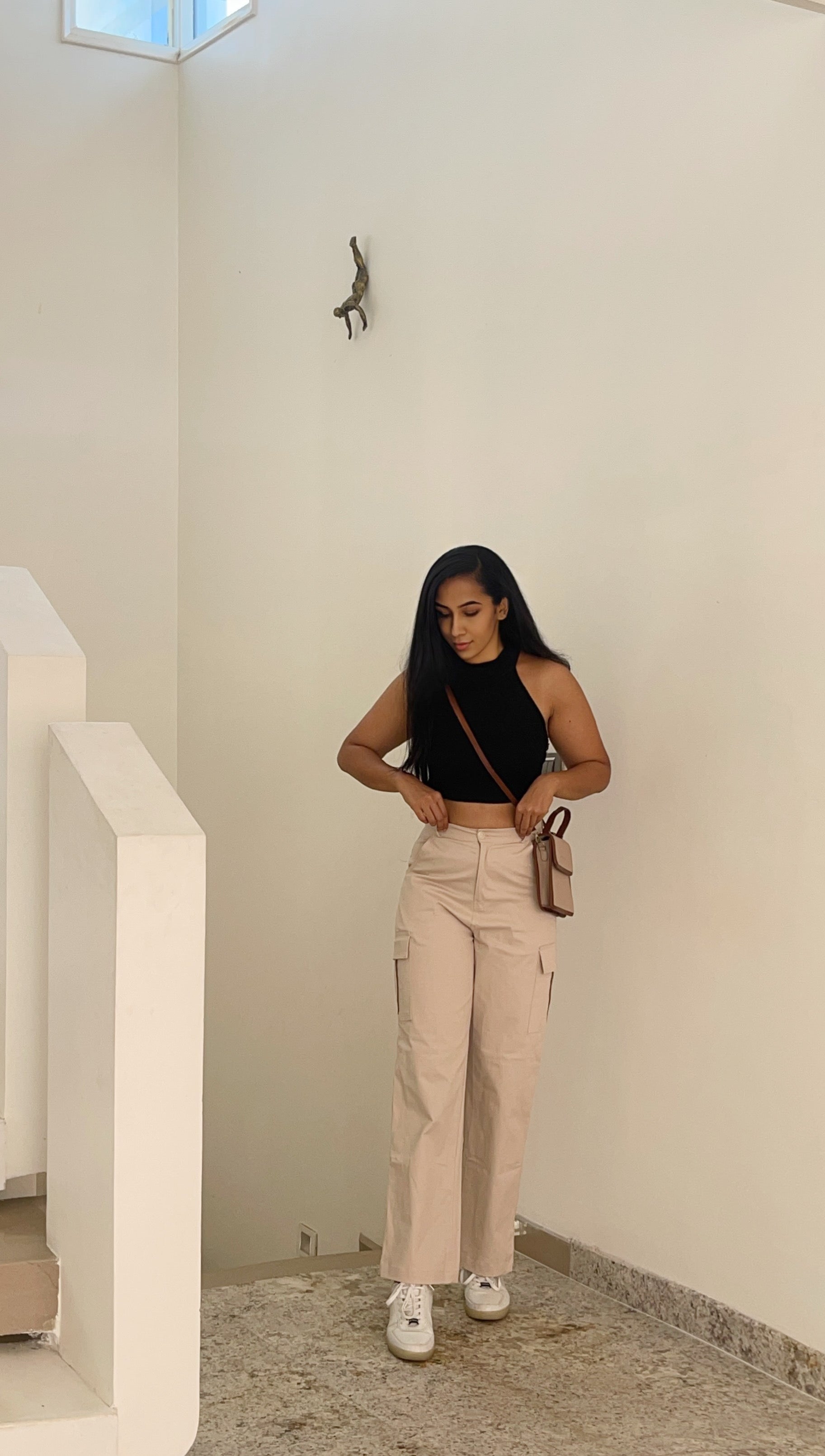 Athena nude beige cargo pants - Emprall