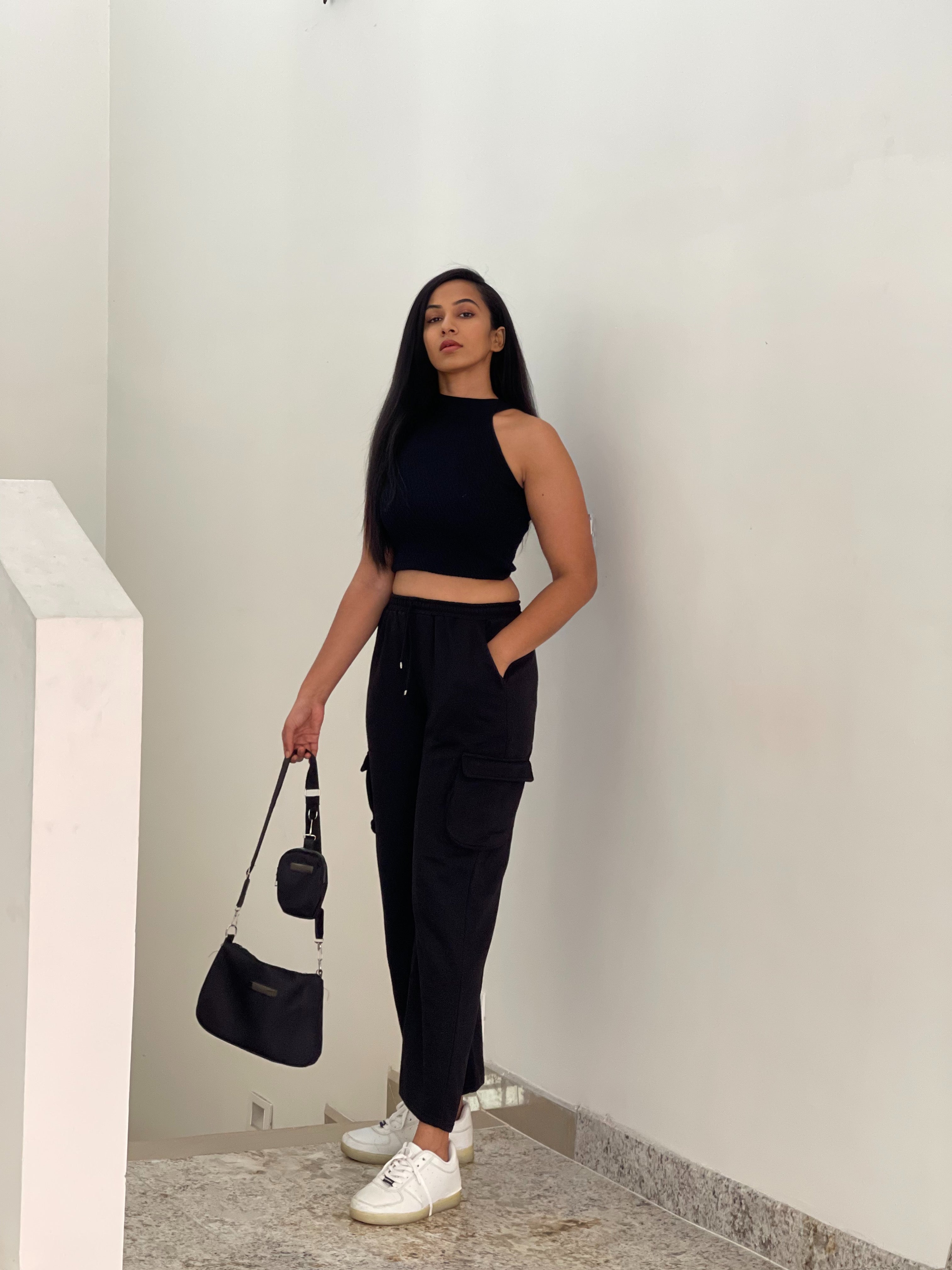 Amelia Black cargo pants - Emprall