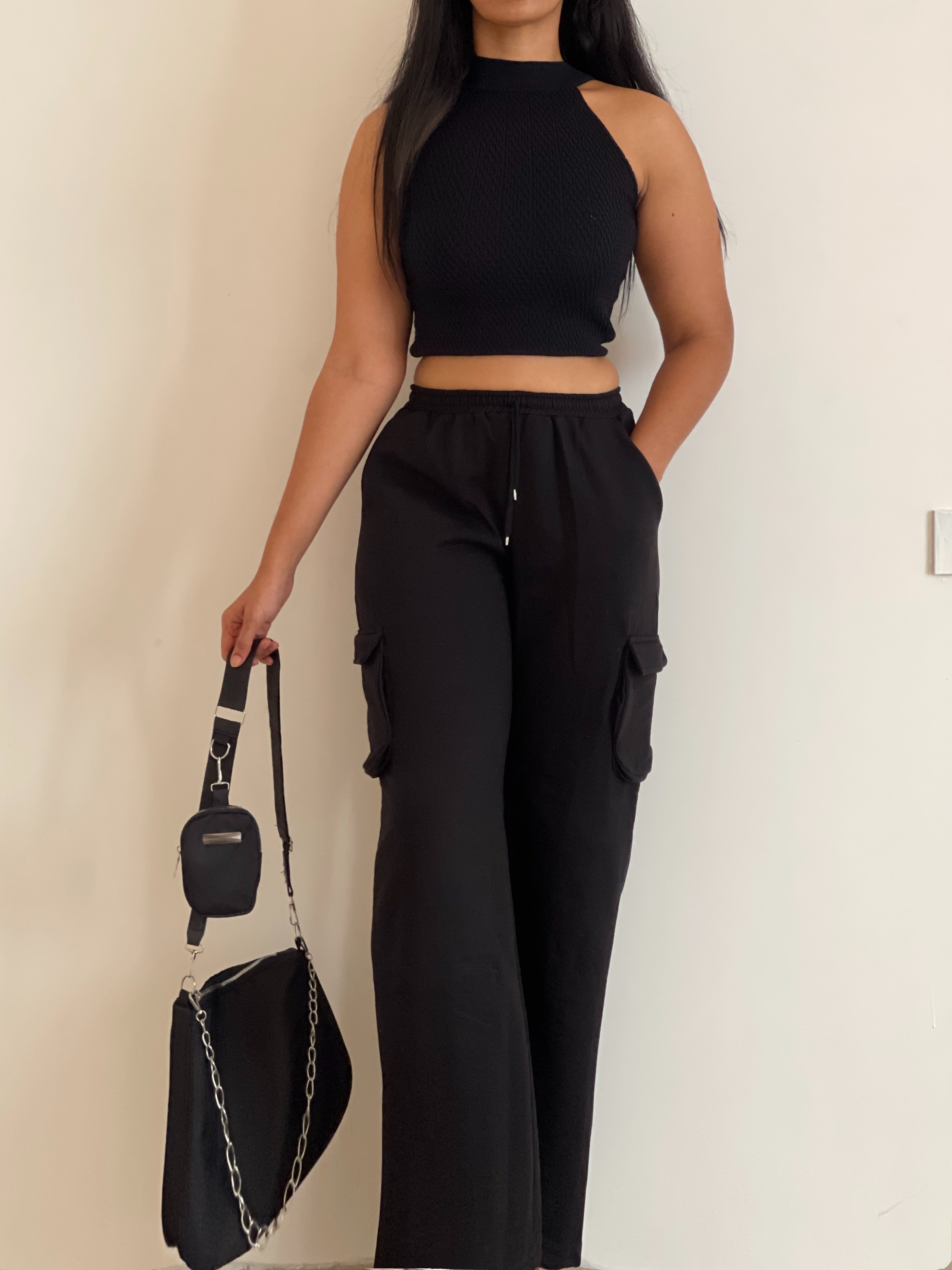Amelia Black cargo pants - Emprall