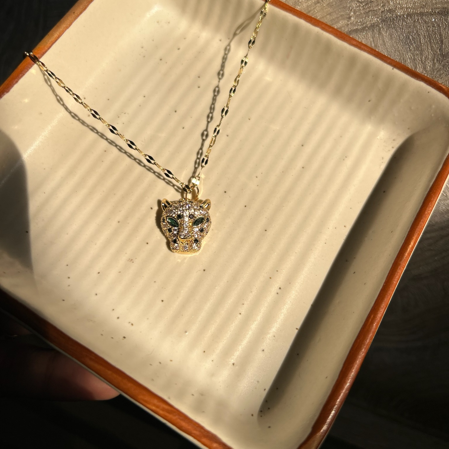 Tigress mask necklace