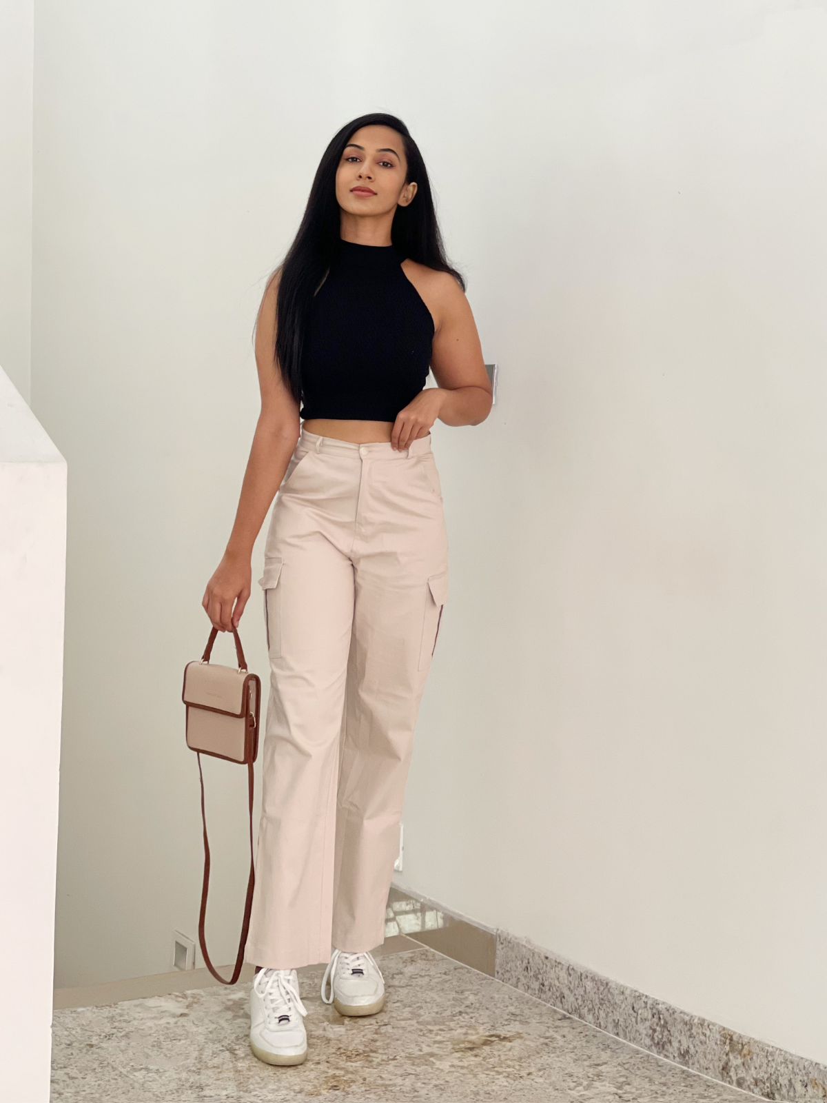 Athena nude beige cargo pants - Emprall