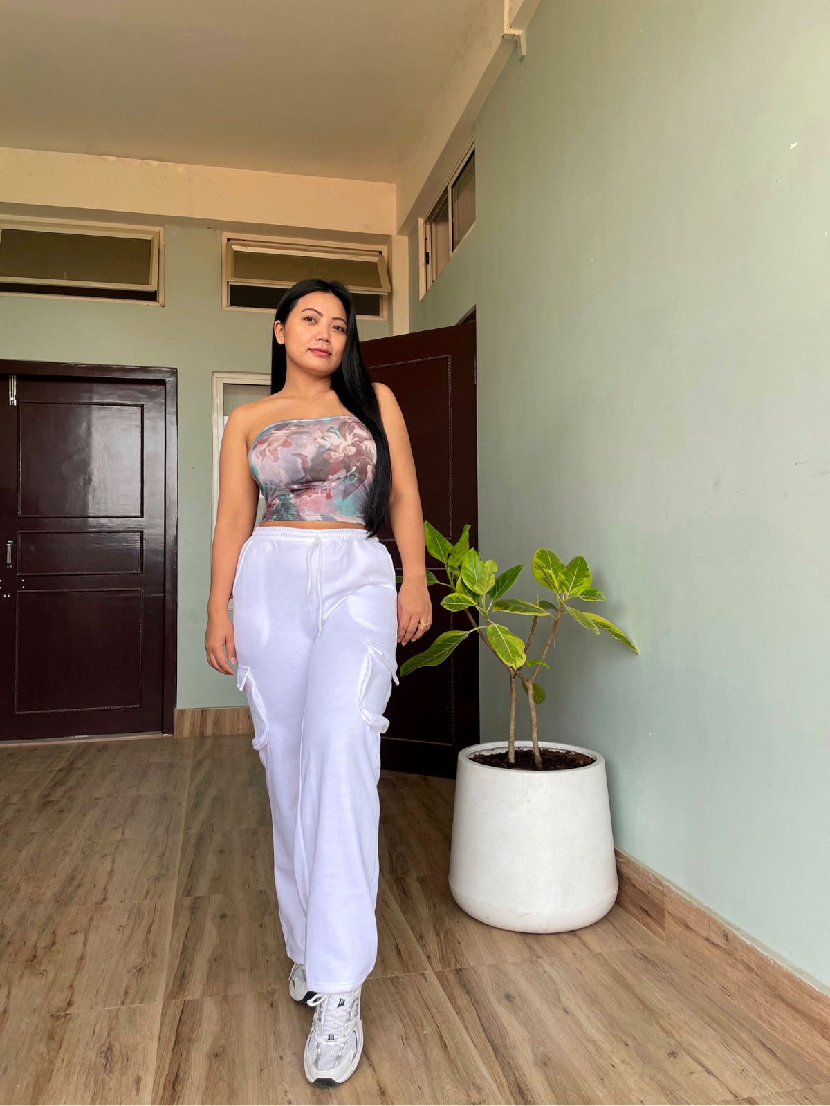 Amelia White cargo pants - Emprall