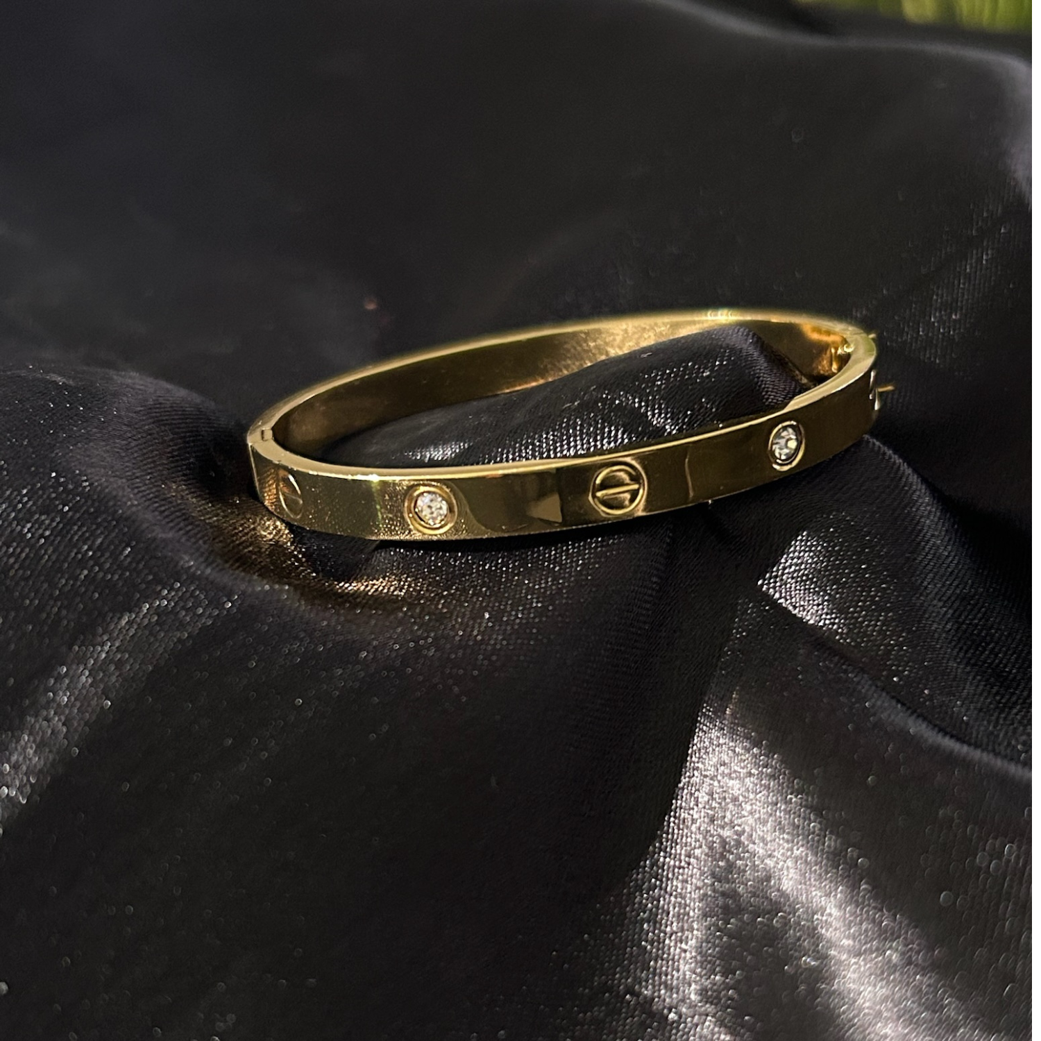 Cartier rose gold diamond studded bracelet
