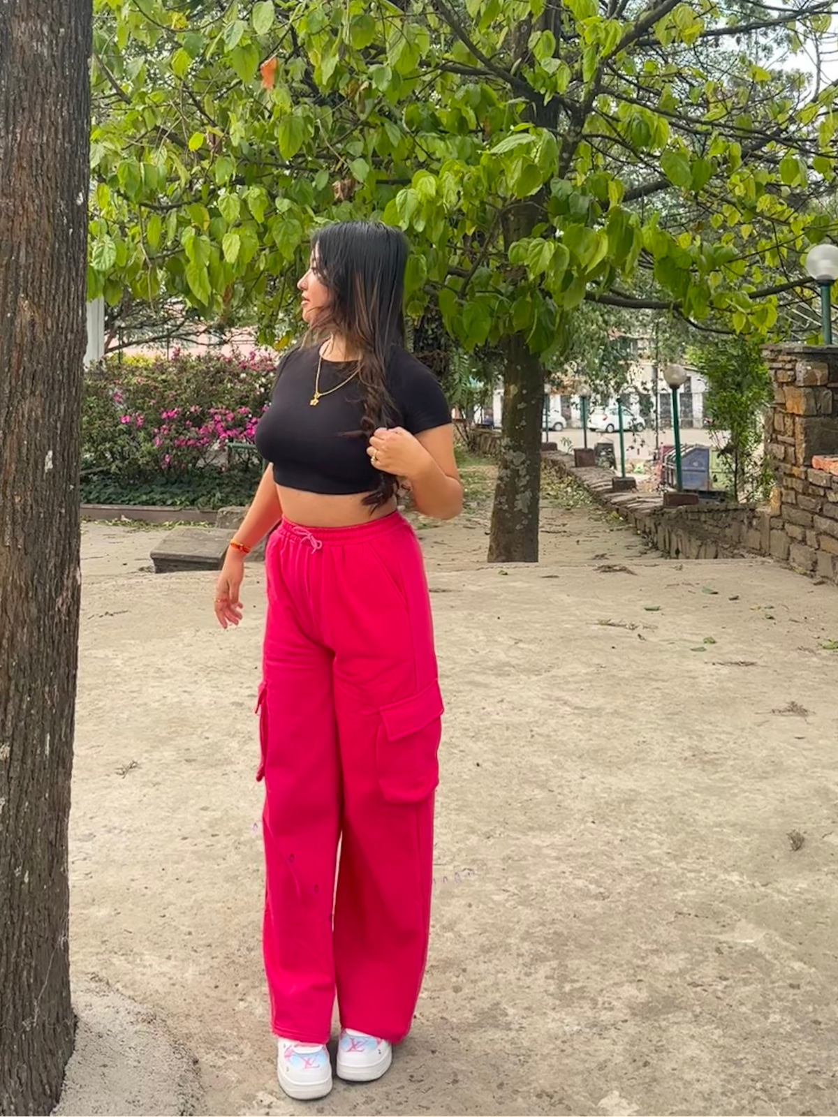 Amelia Hot pink cargo pants - Emprall