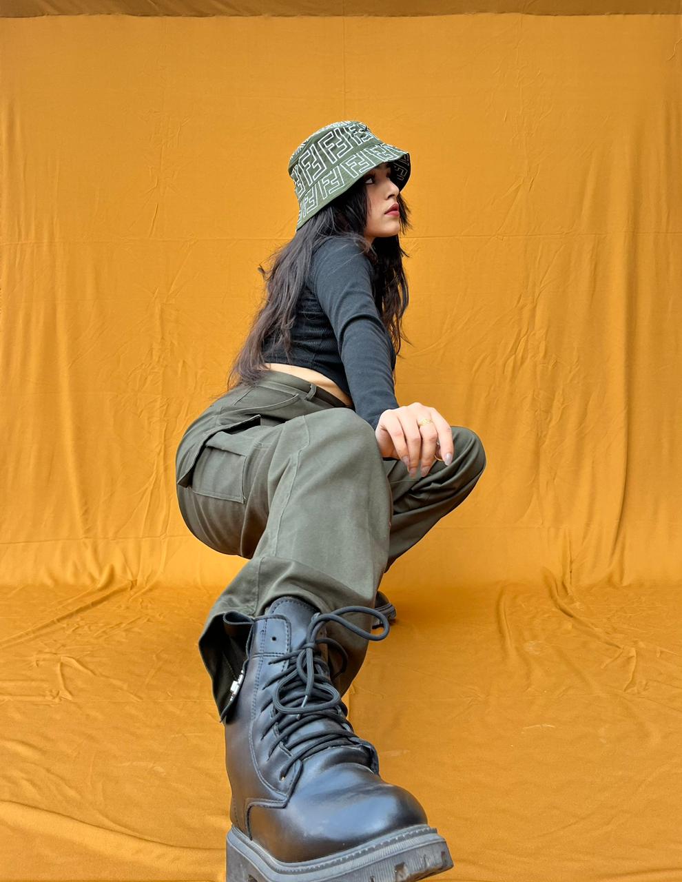 Athena Khakhi green cargo pants - Emprall 