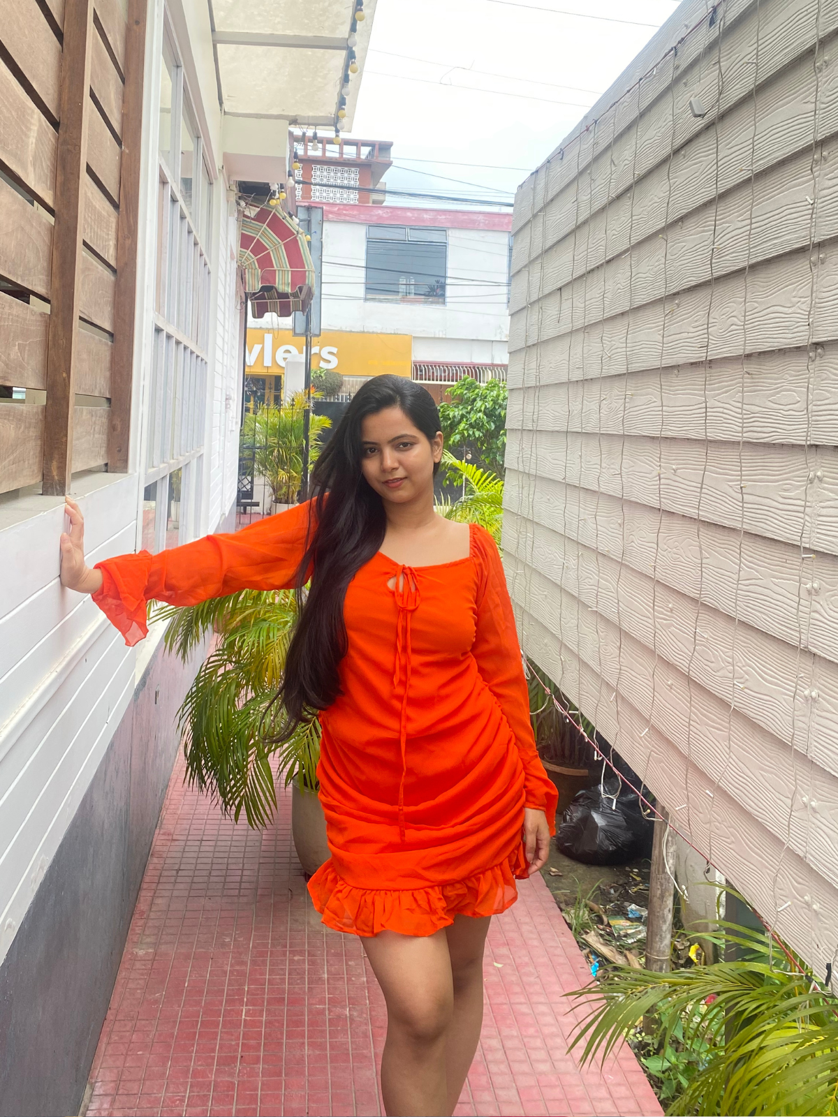 Gemstone orange dress - Emprall