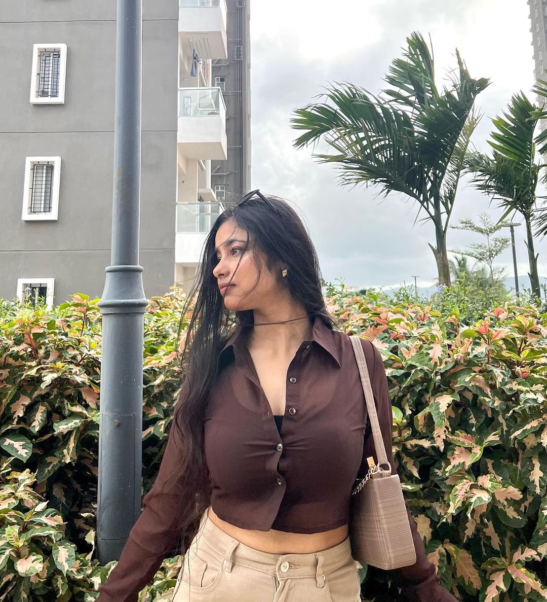 Trixie brown mesh shirt top - Emprall