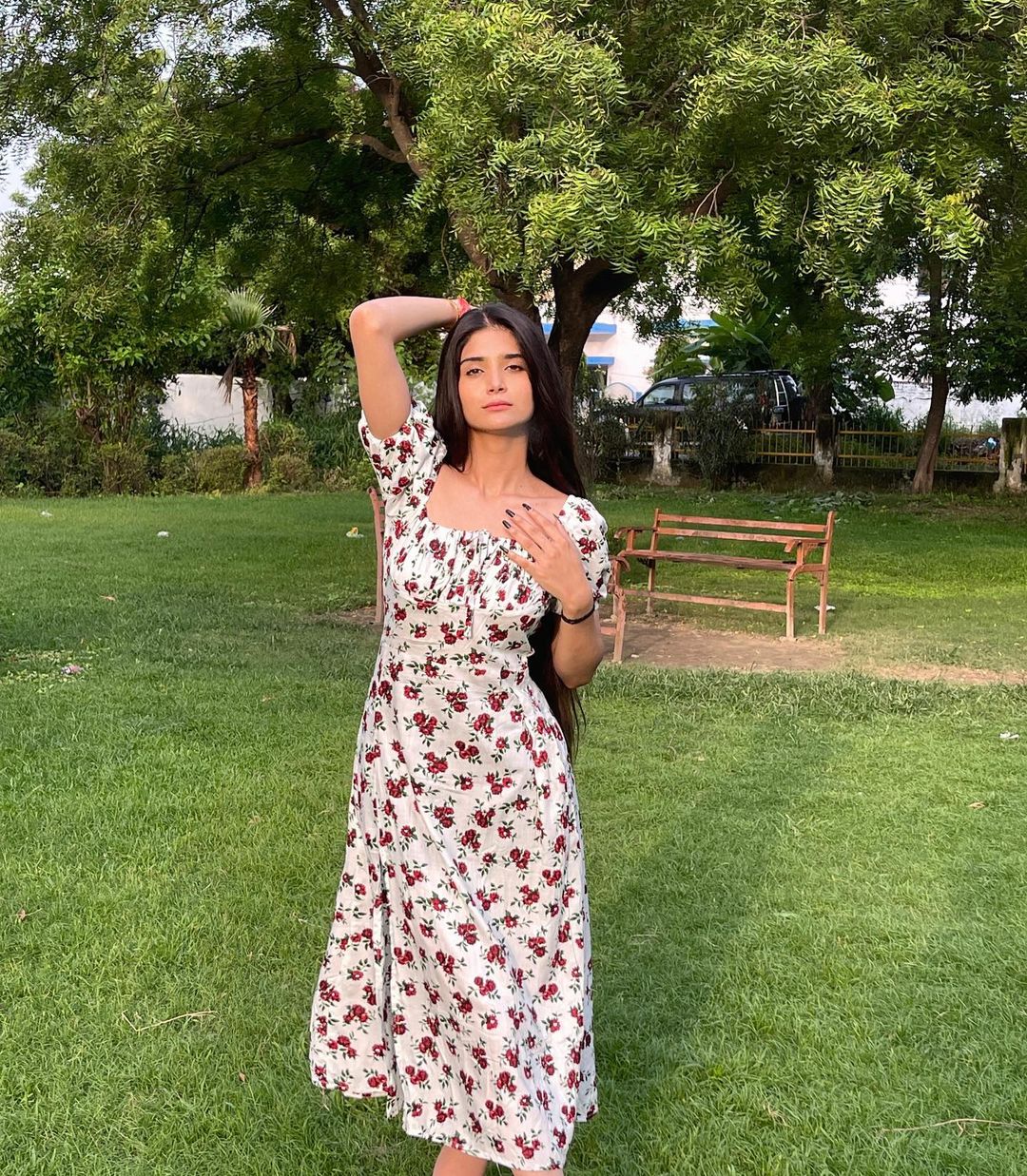 Madison White floral dress - Emprall