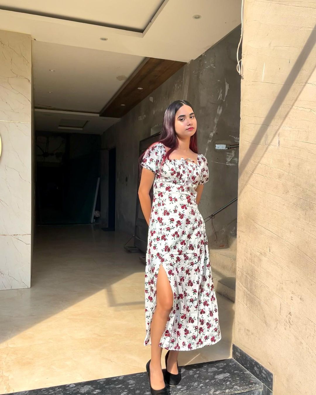 Madison White floral dress - Emprall