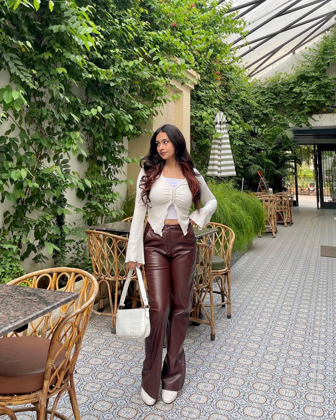 Bronx PU pants Brown - Emprall