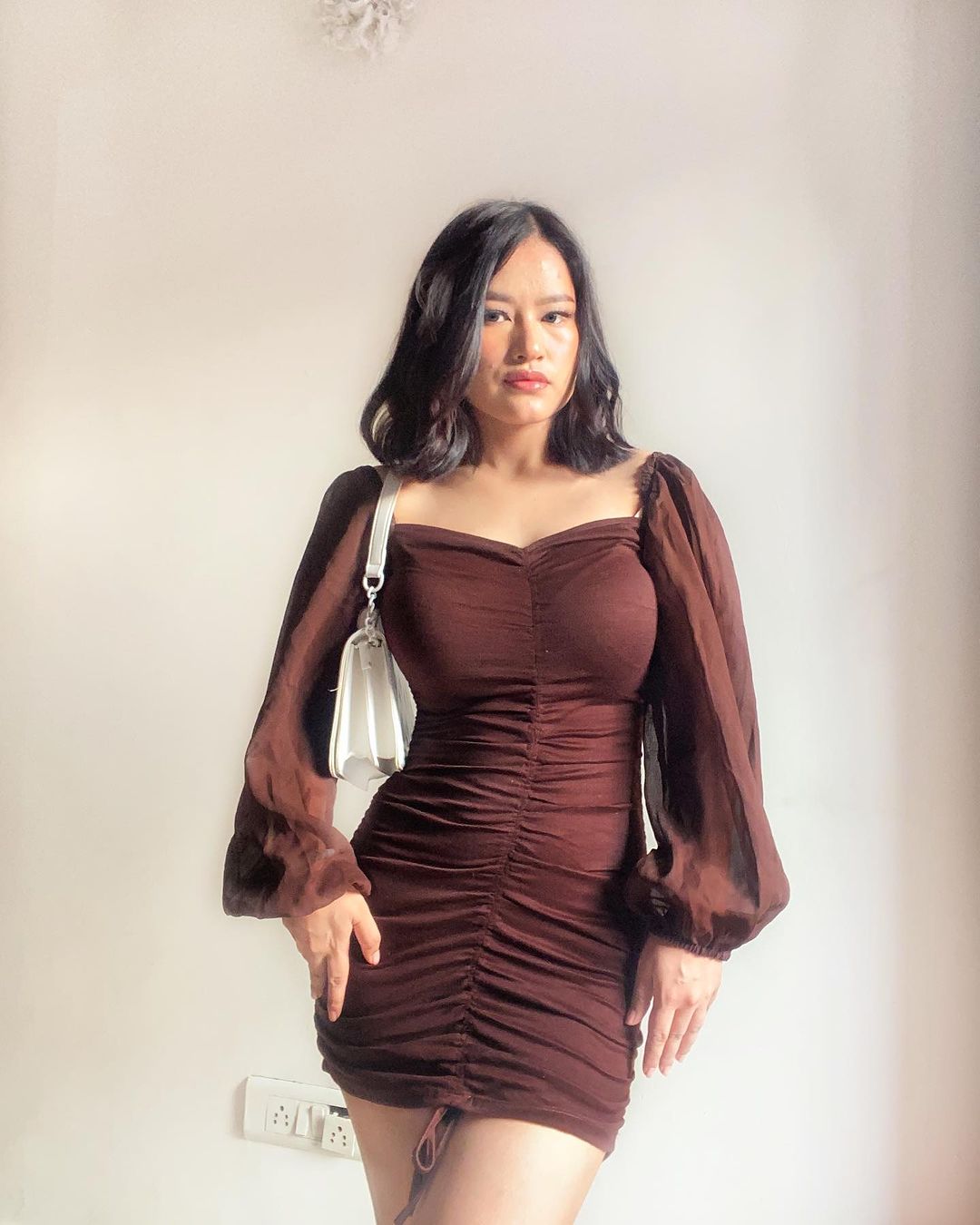 Jazlin brown dress - Emprall 