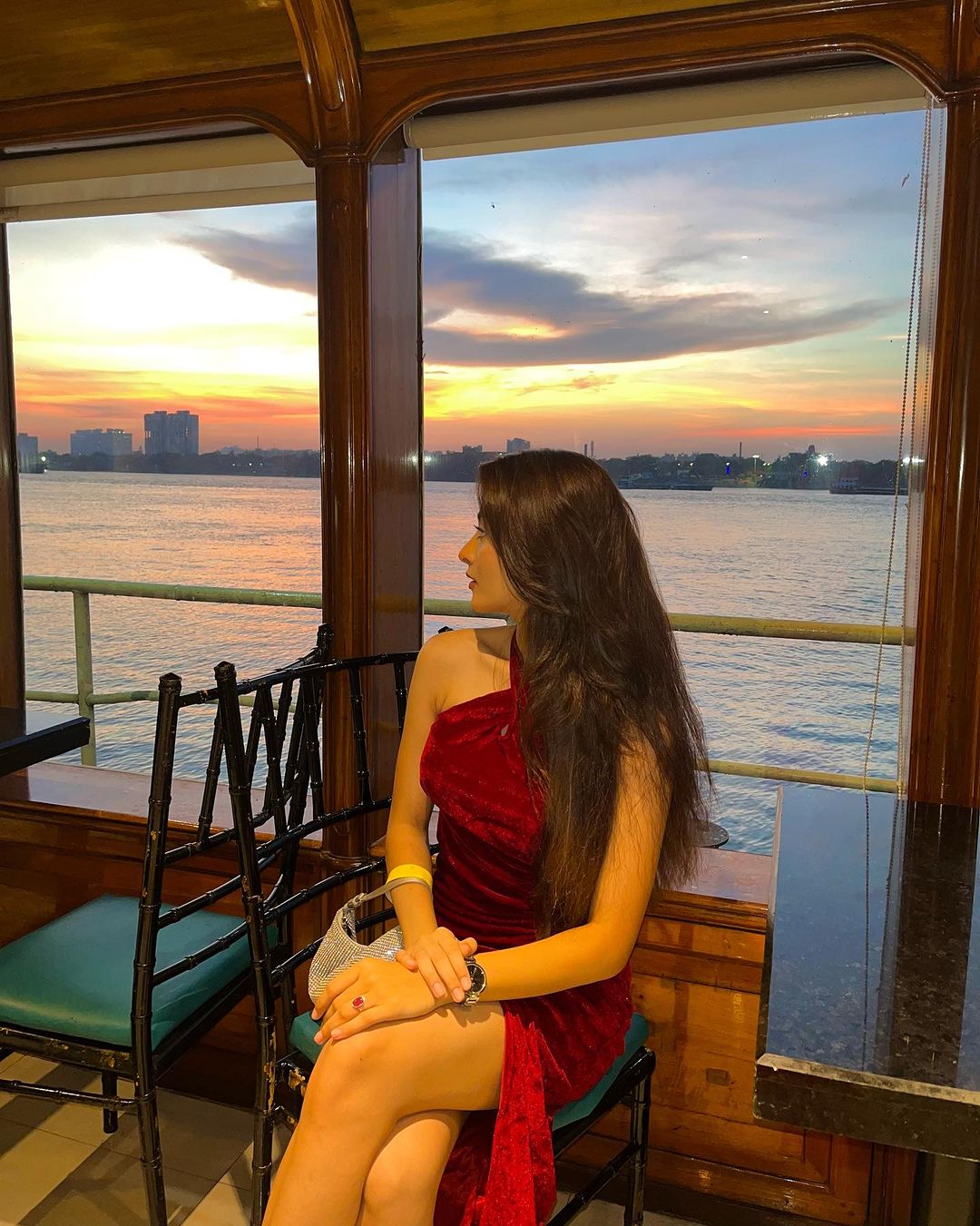 Liza maroon velvet dress - Emprall