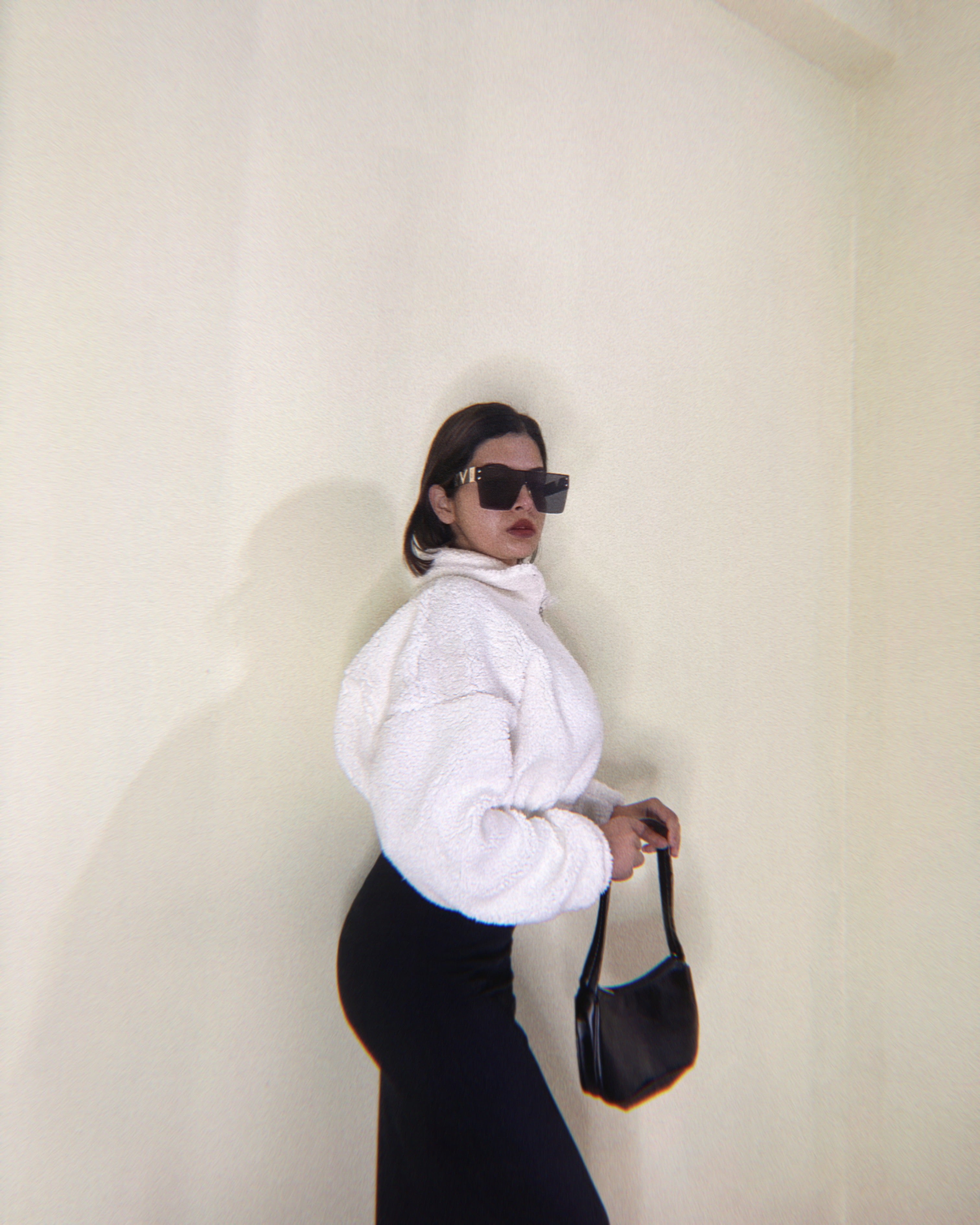 White polar fleece Oversized jacket - Emprall