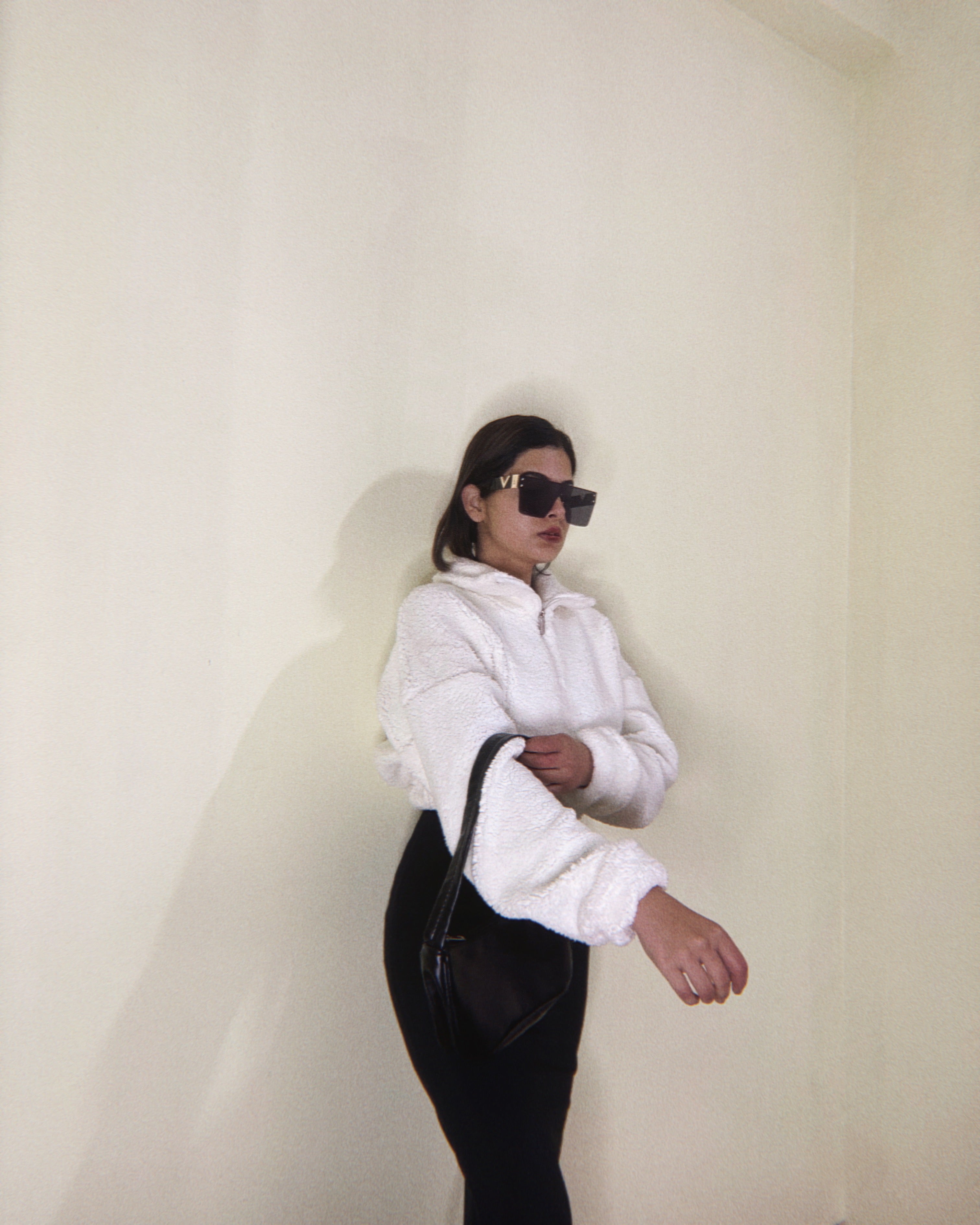 White polar fleece Oversized jacket - Emprall