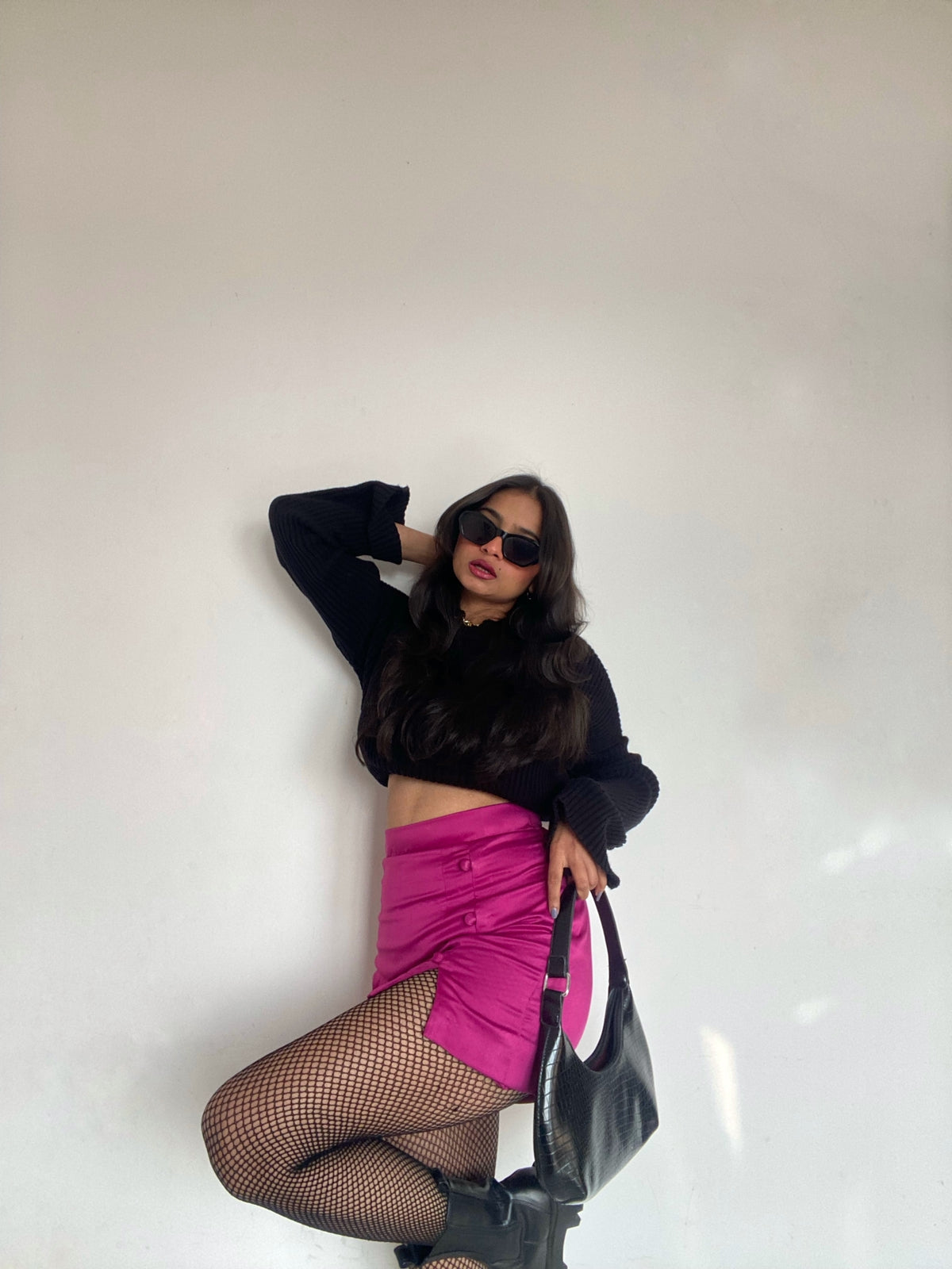 Black knitted oversized jumper - Emprall