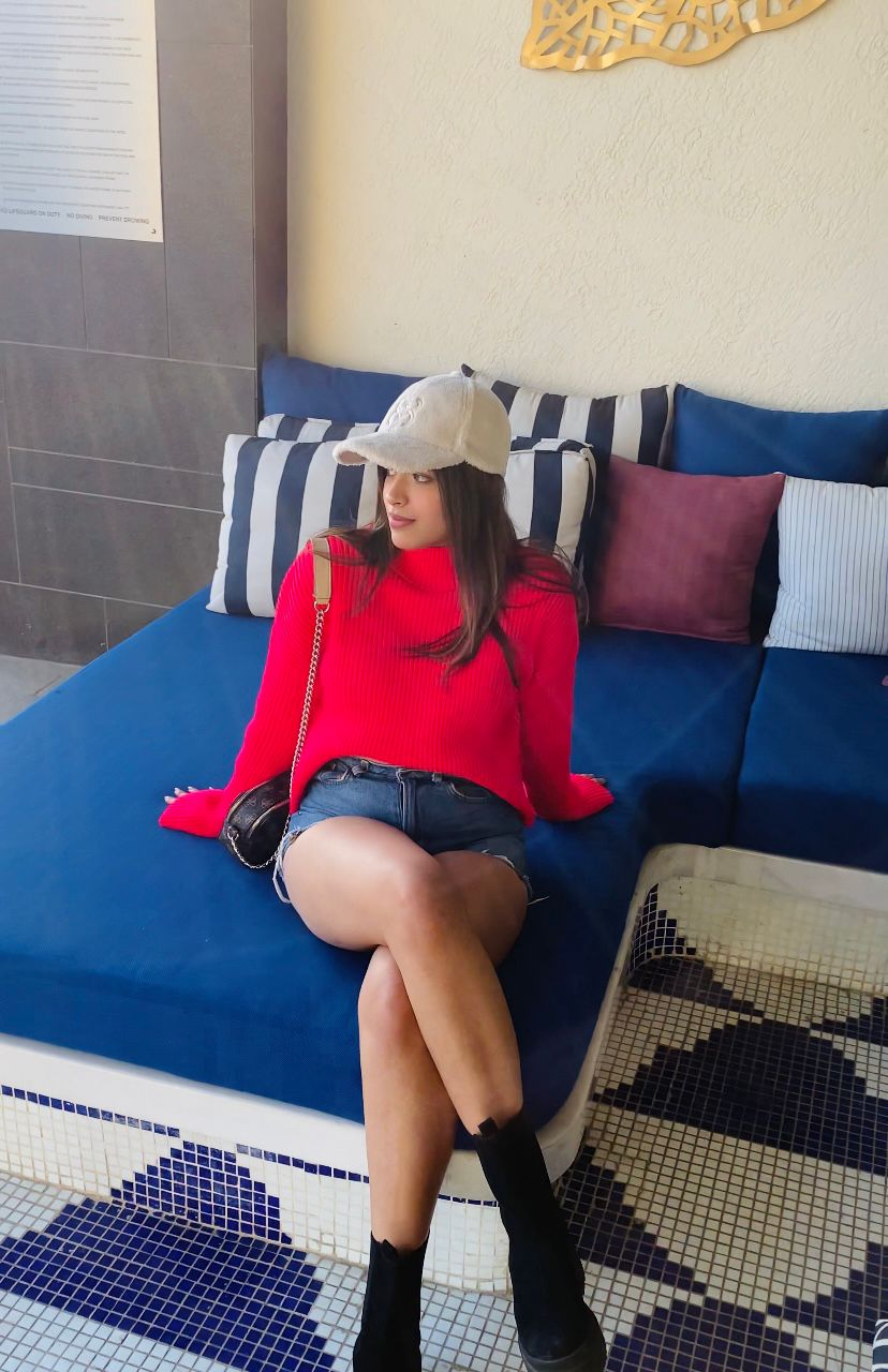 Ivana fuschia pink oversized polo neck jumper