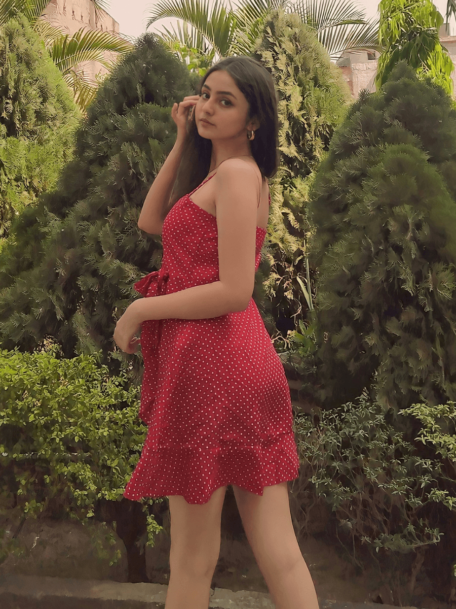 Madeline Red knot dress - Emprall