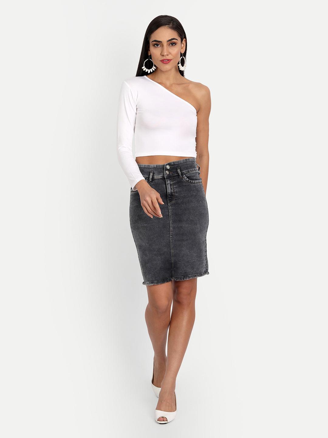 Regan White One Shoulder Top - Emprall