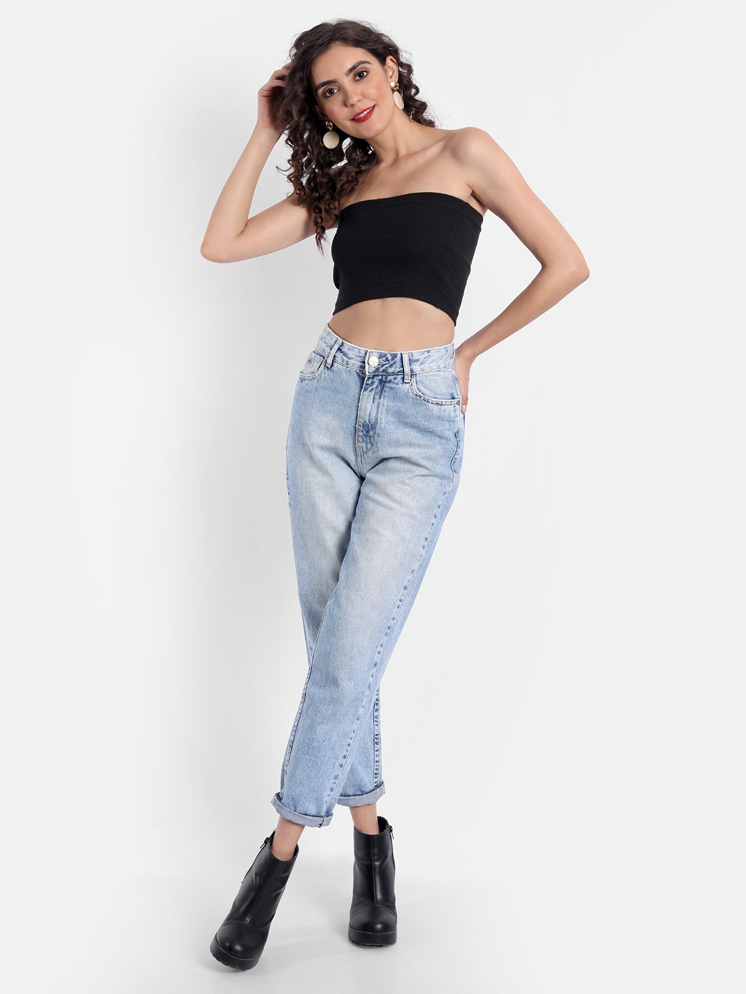 Black Staple Tube Top