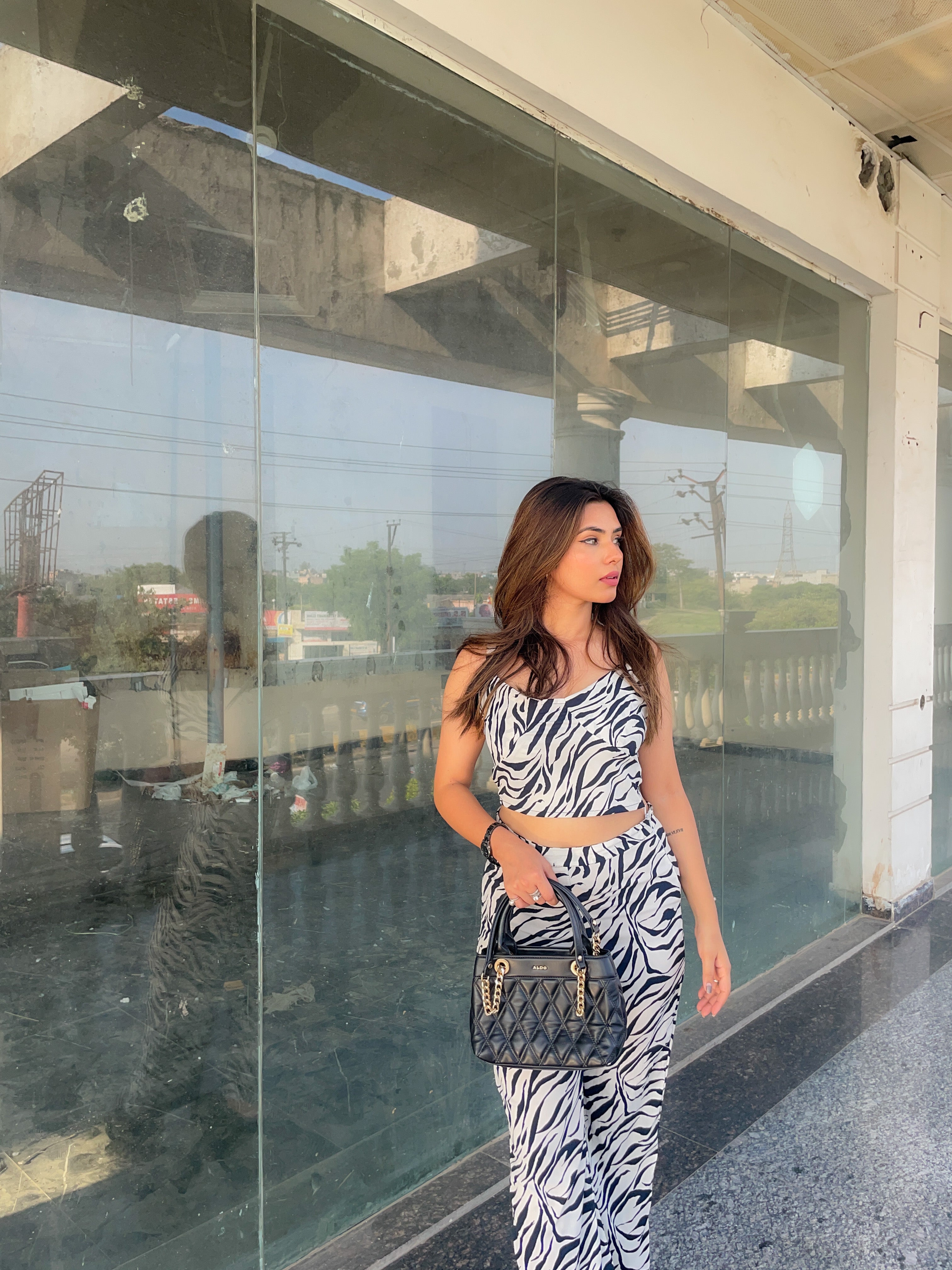 White zebra coord set - Emprall