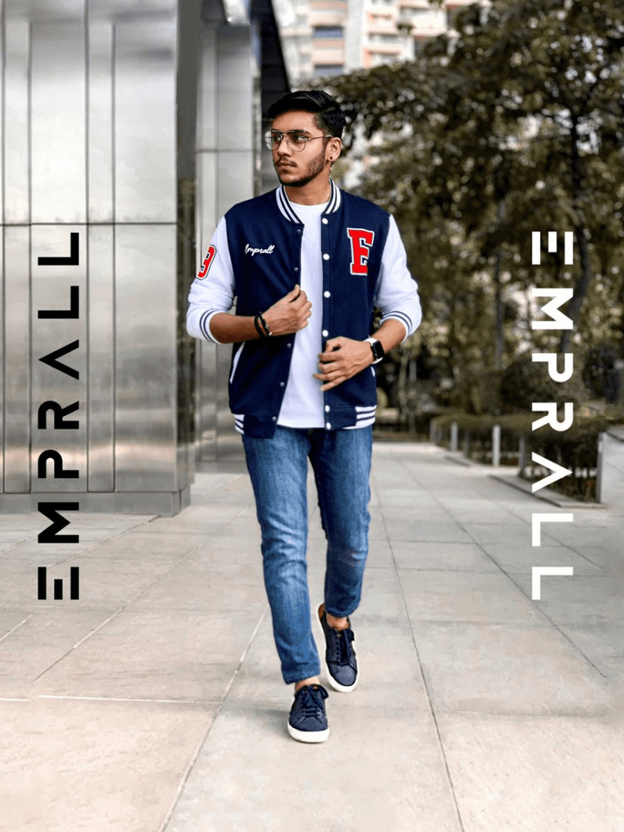Blue Varsity Jacket - Emprall