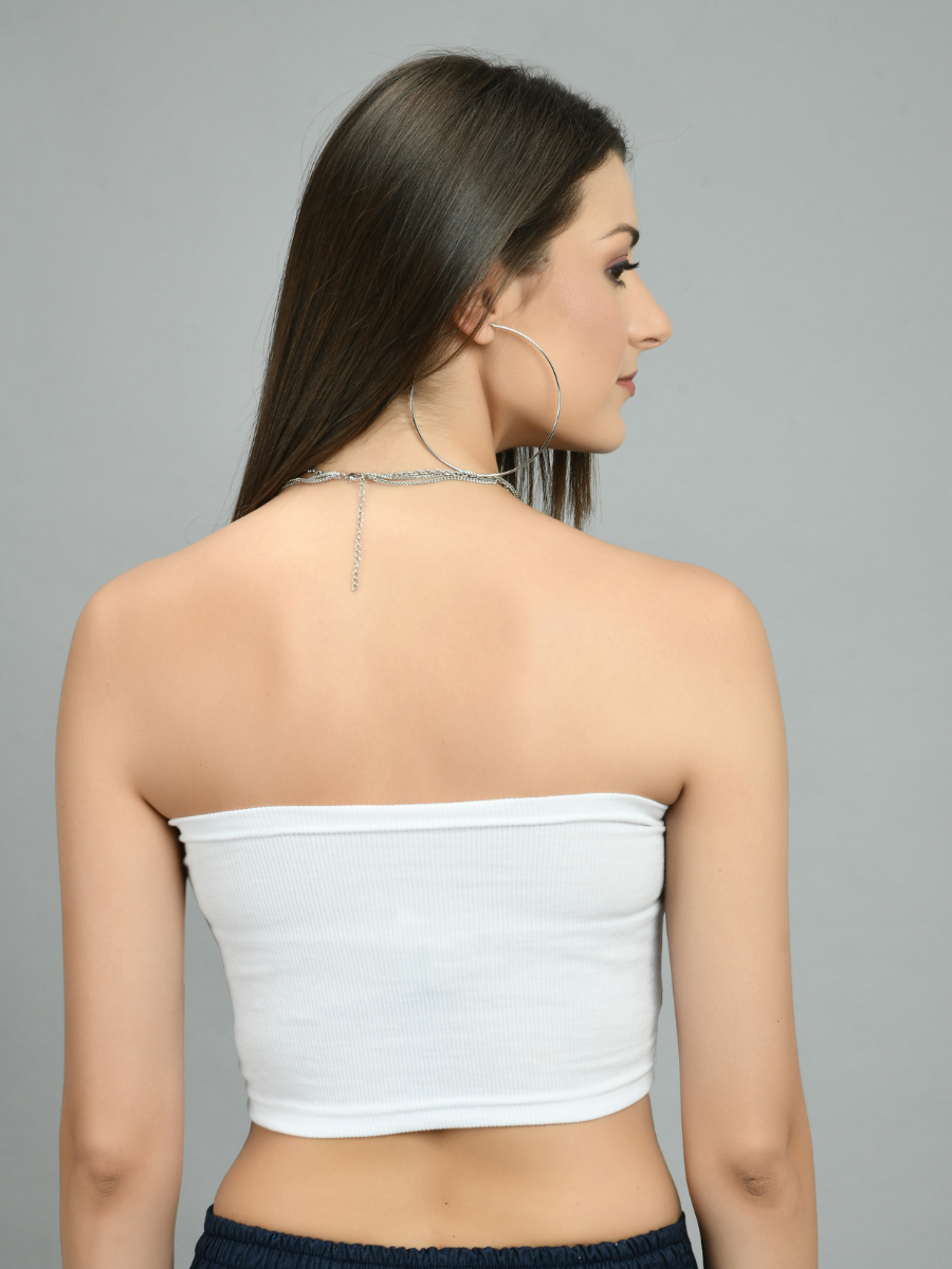 White Staple Tube Top