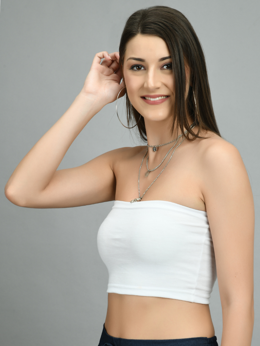 White Staple Tube Top
