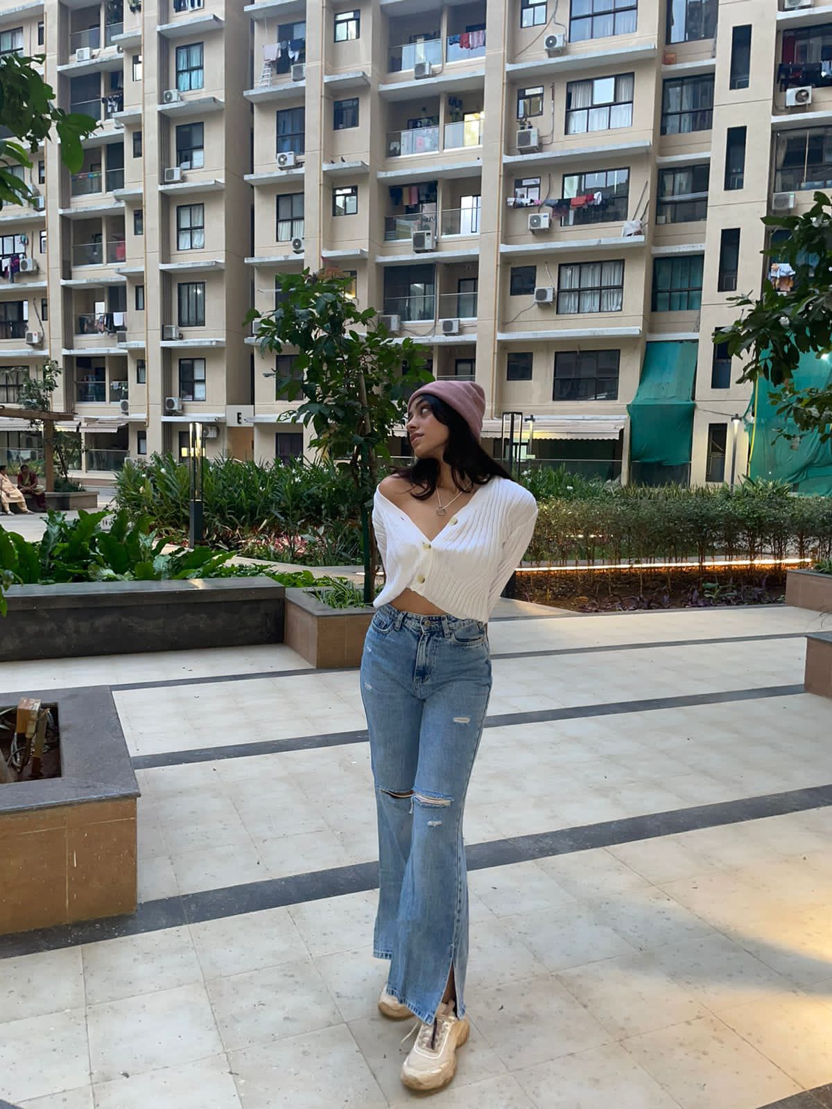 Elsa white knitted cardigan top - Emprall