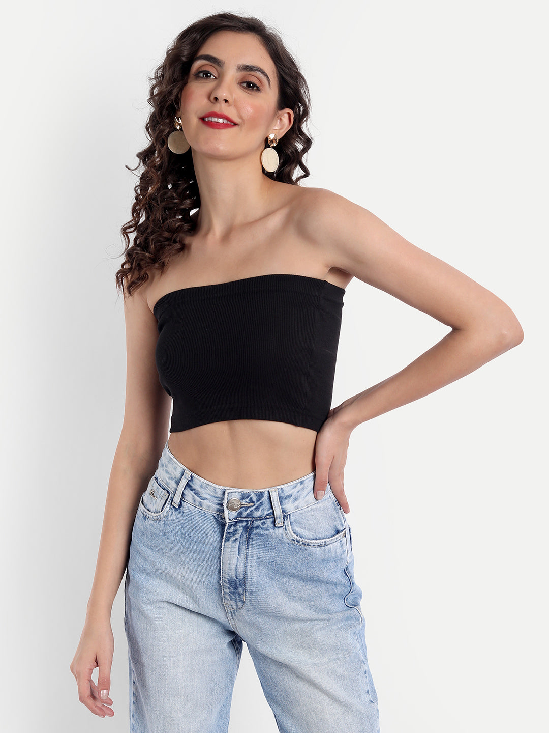 Black Staple Tube Top