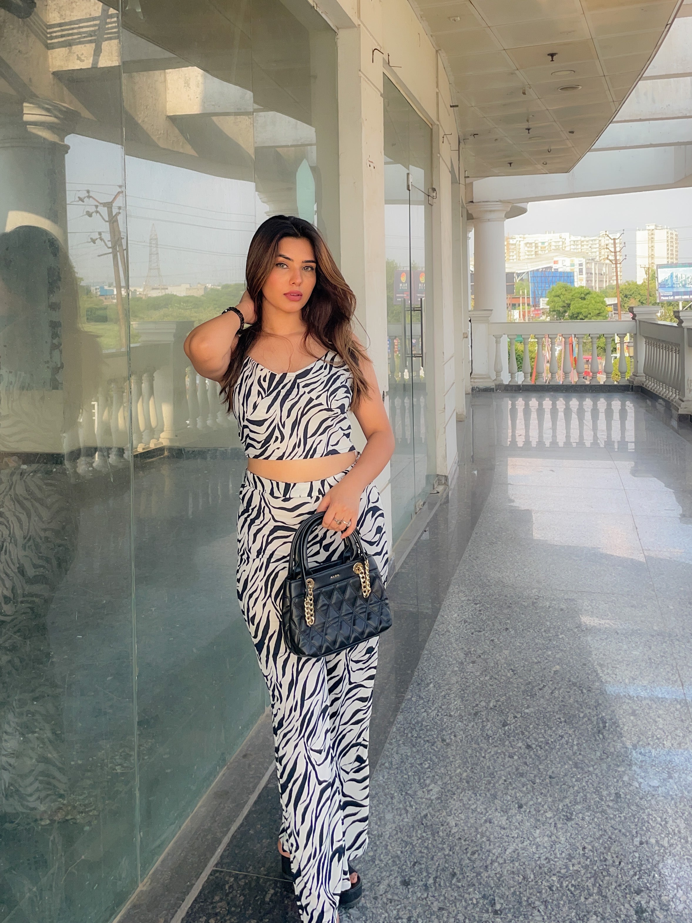 White zebra coord set - Emprall