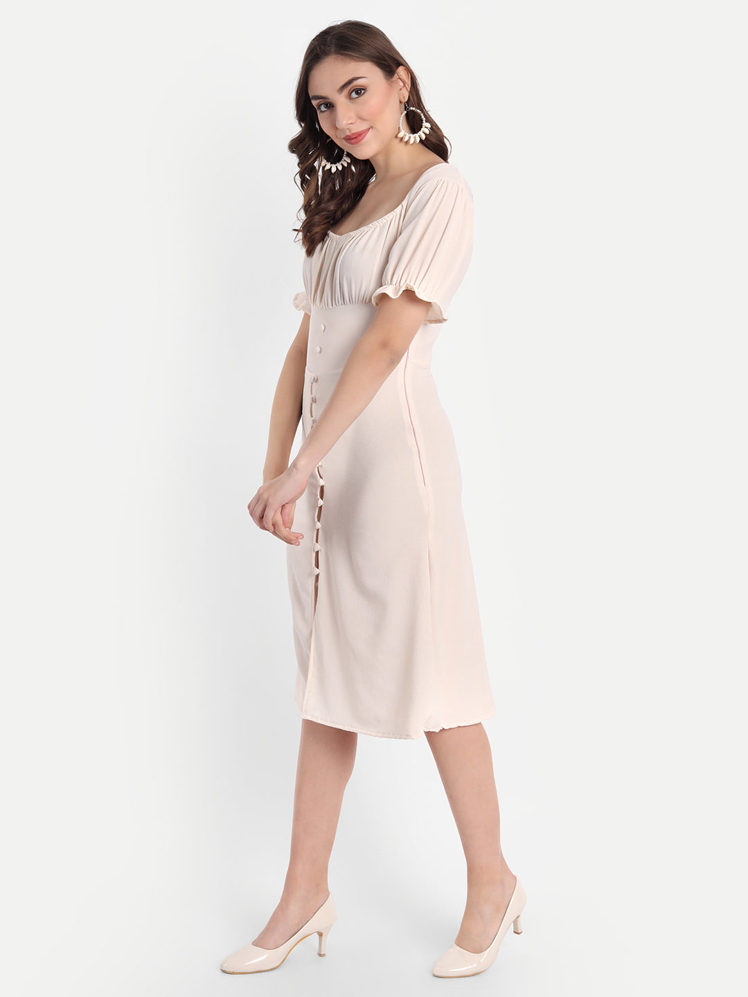 Betty midi Beige dress - Emprall