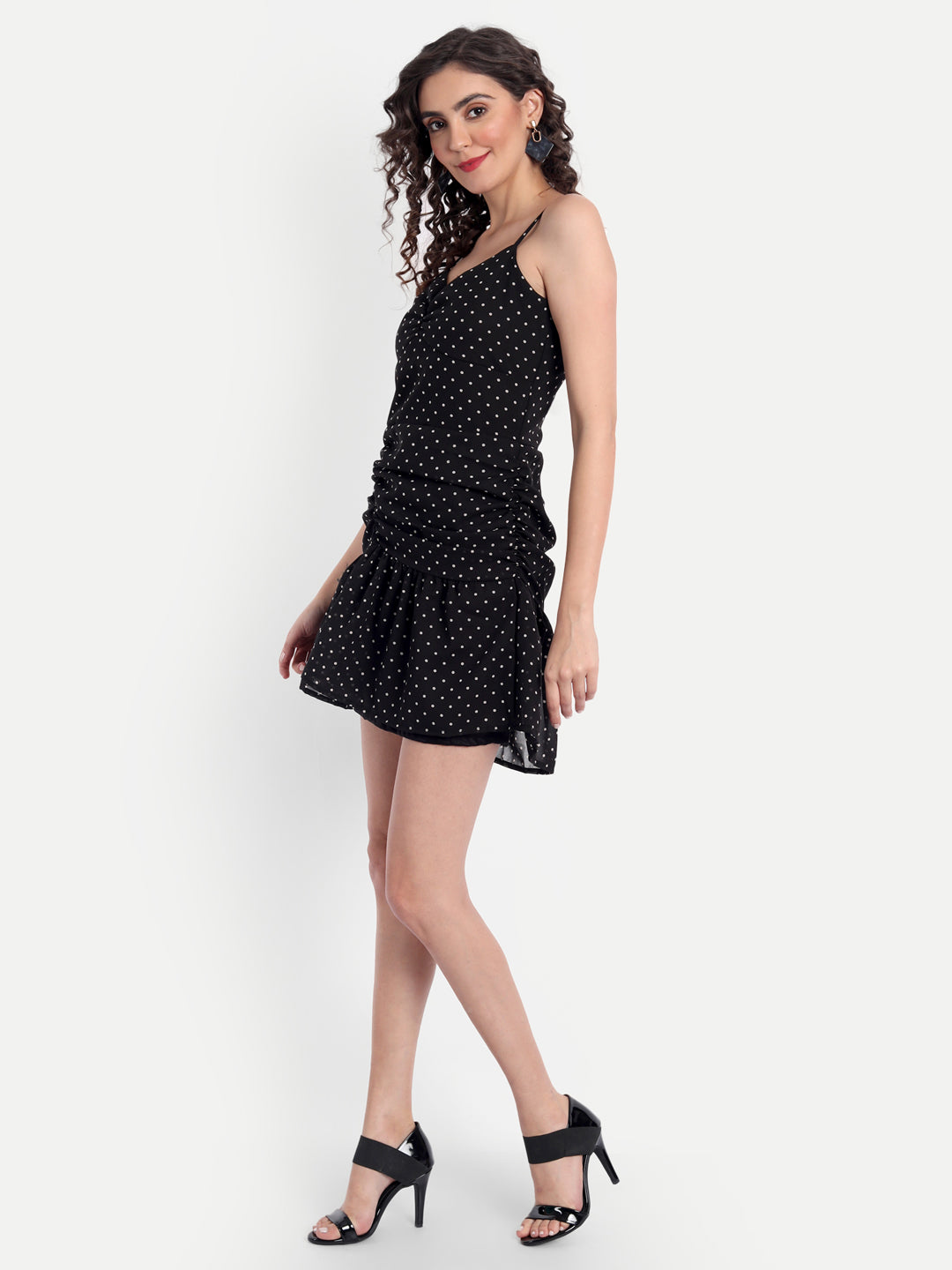 Clara Black polka dot dress - Emprall
