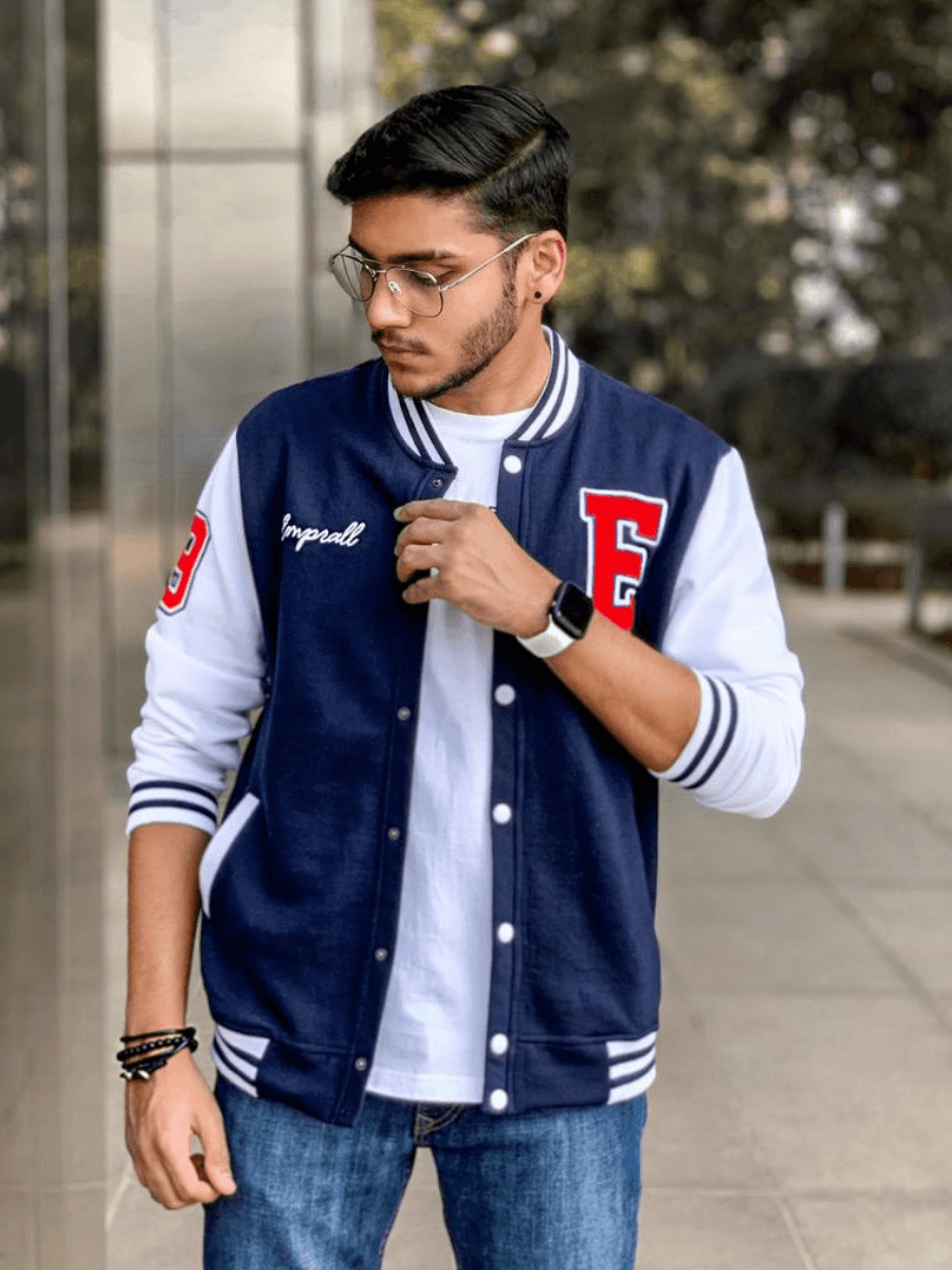 Blue Varsity Jacket - Emprall