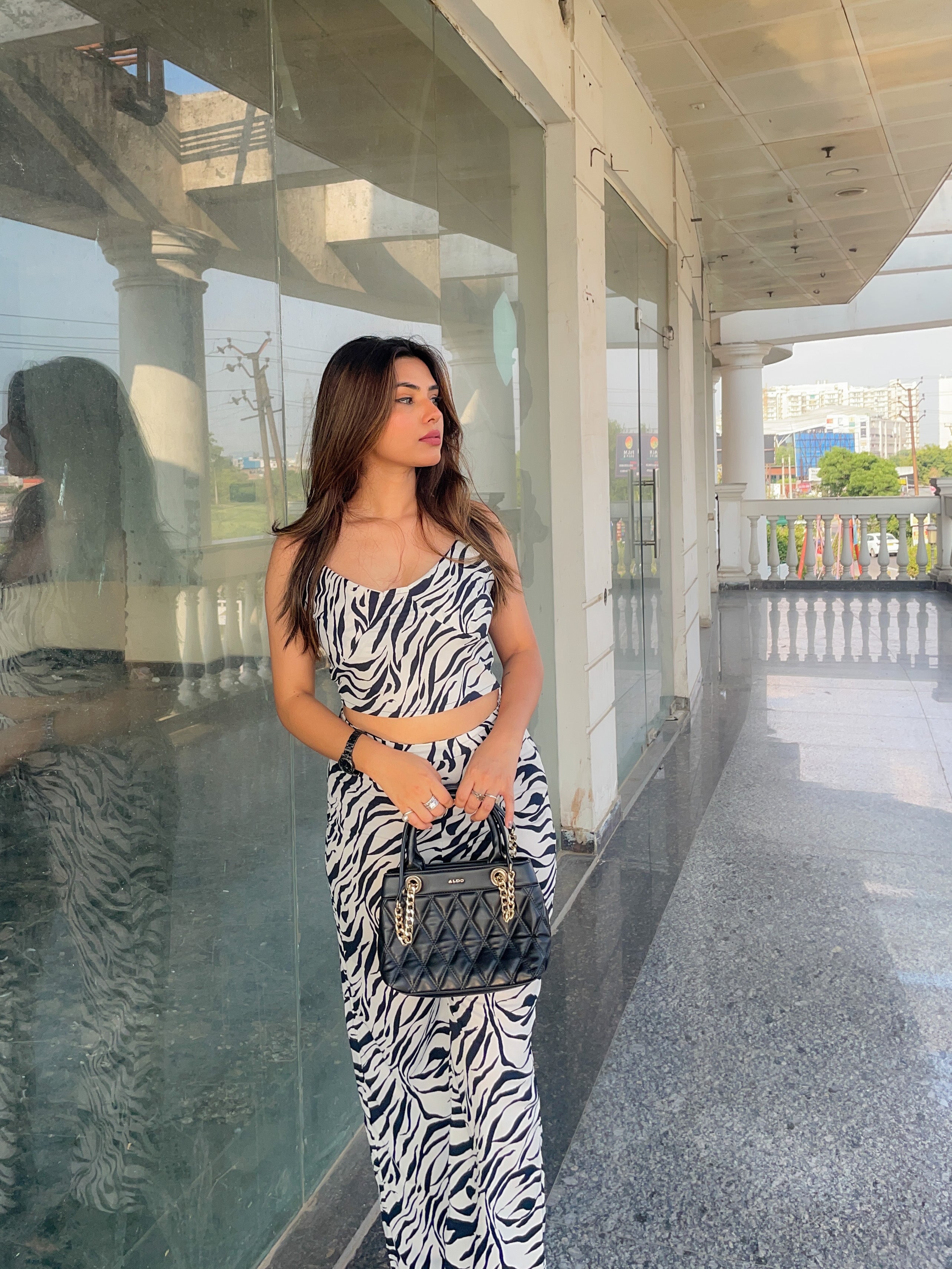 White zebra coord set - Emprall