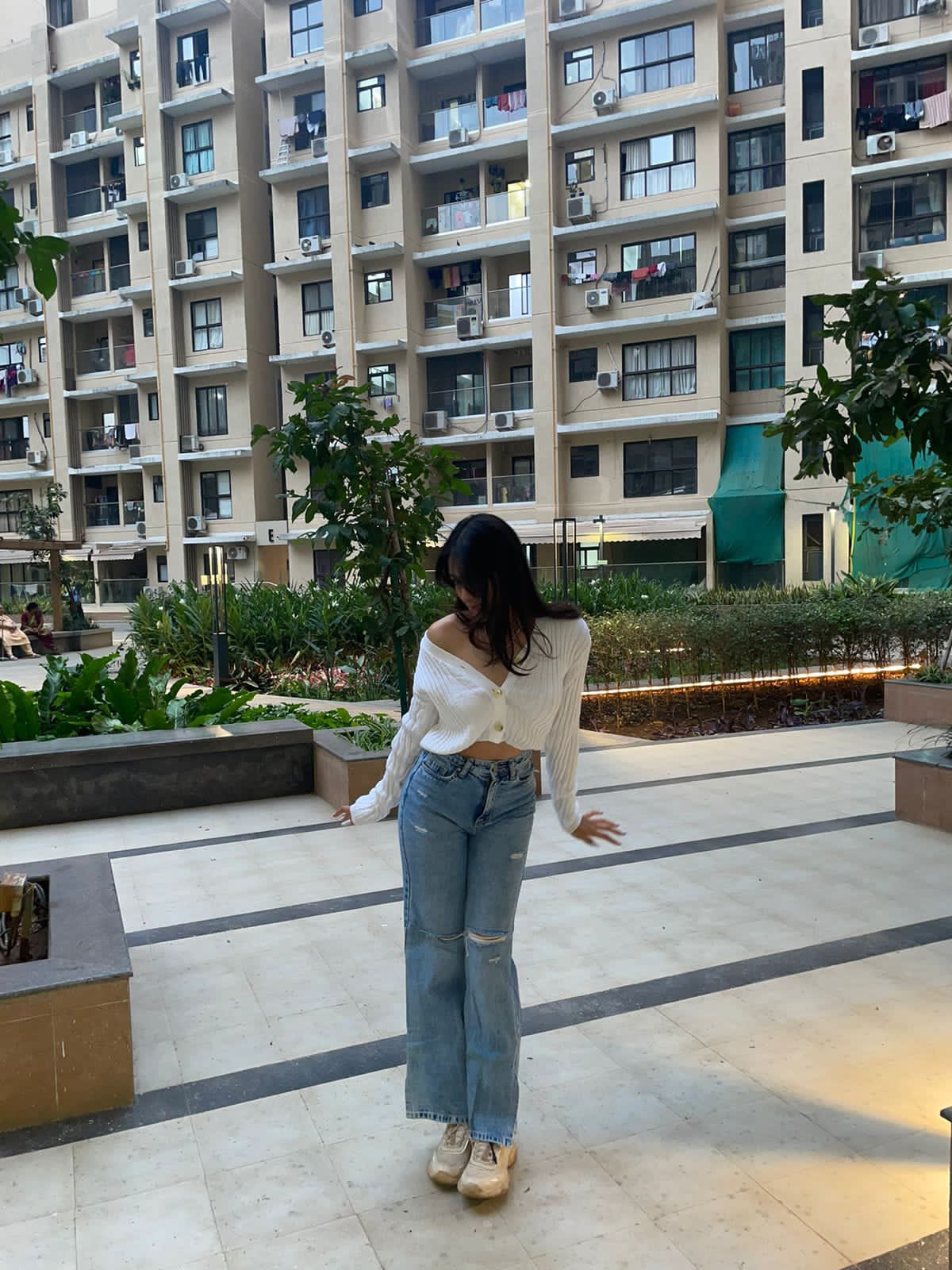 Elsa white knitted cardigan top - Emprall