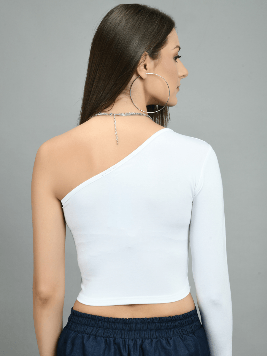 Regan White One Shoulder Top - Emprall