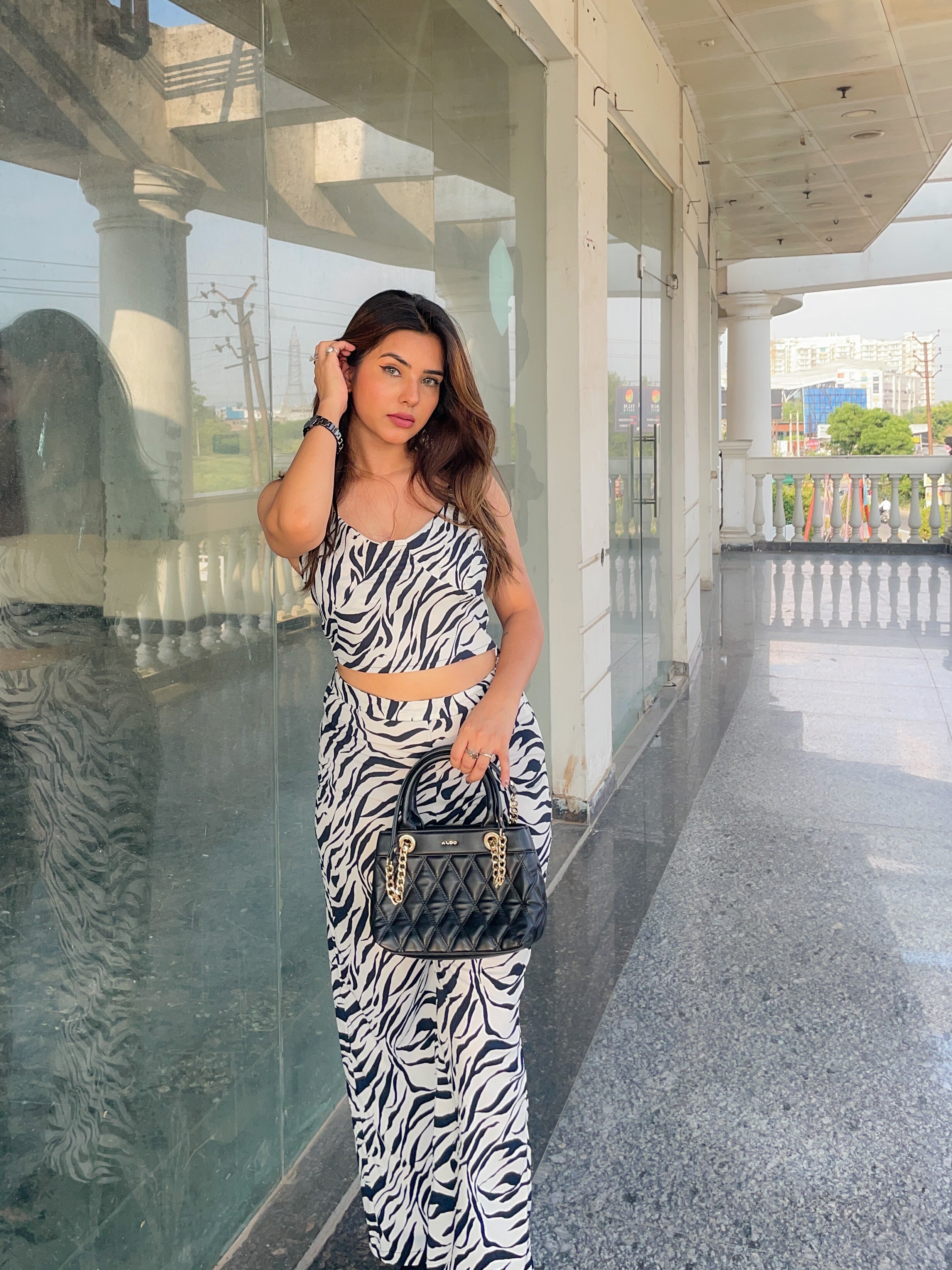 White zebra coord set - Emprall