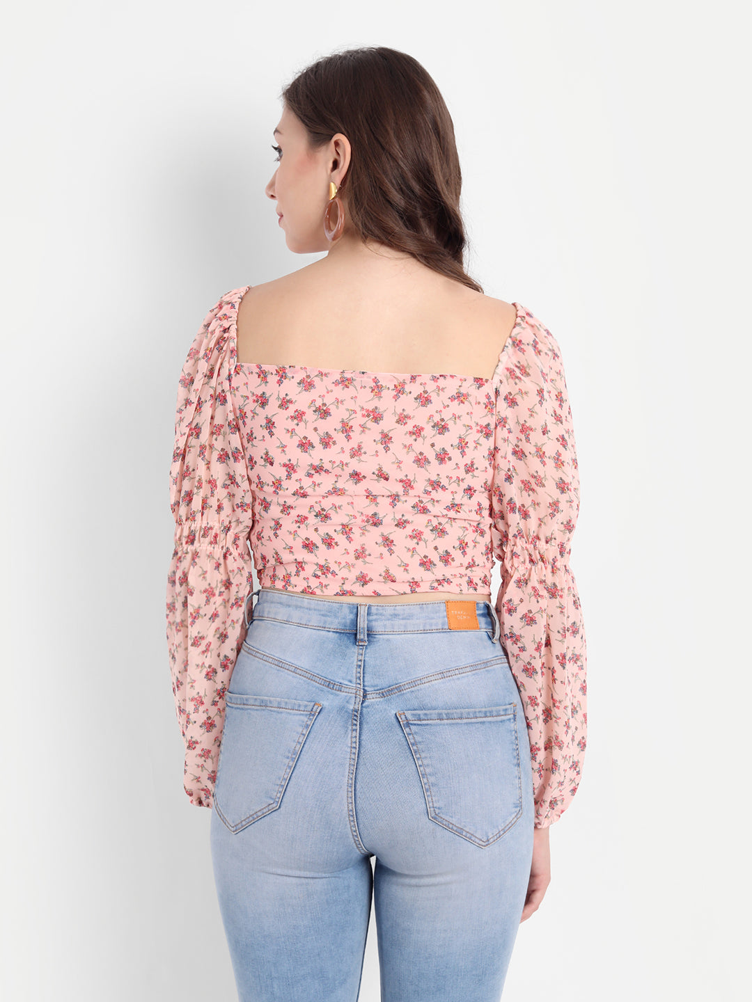 Spring fling beige floral top - Emprall