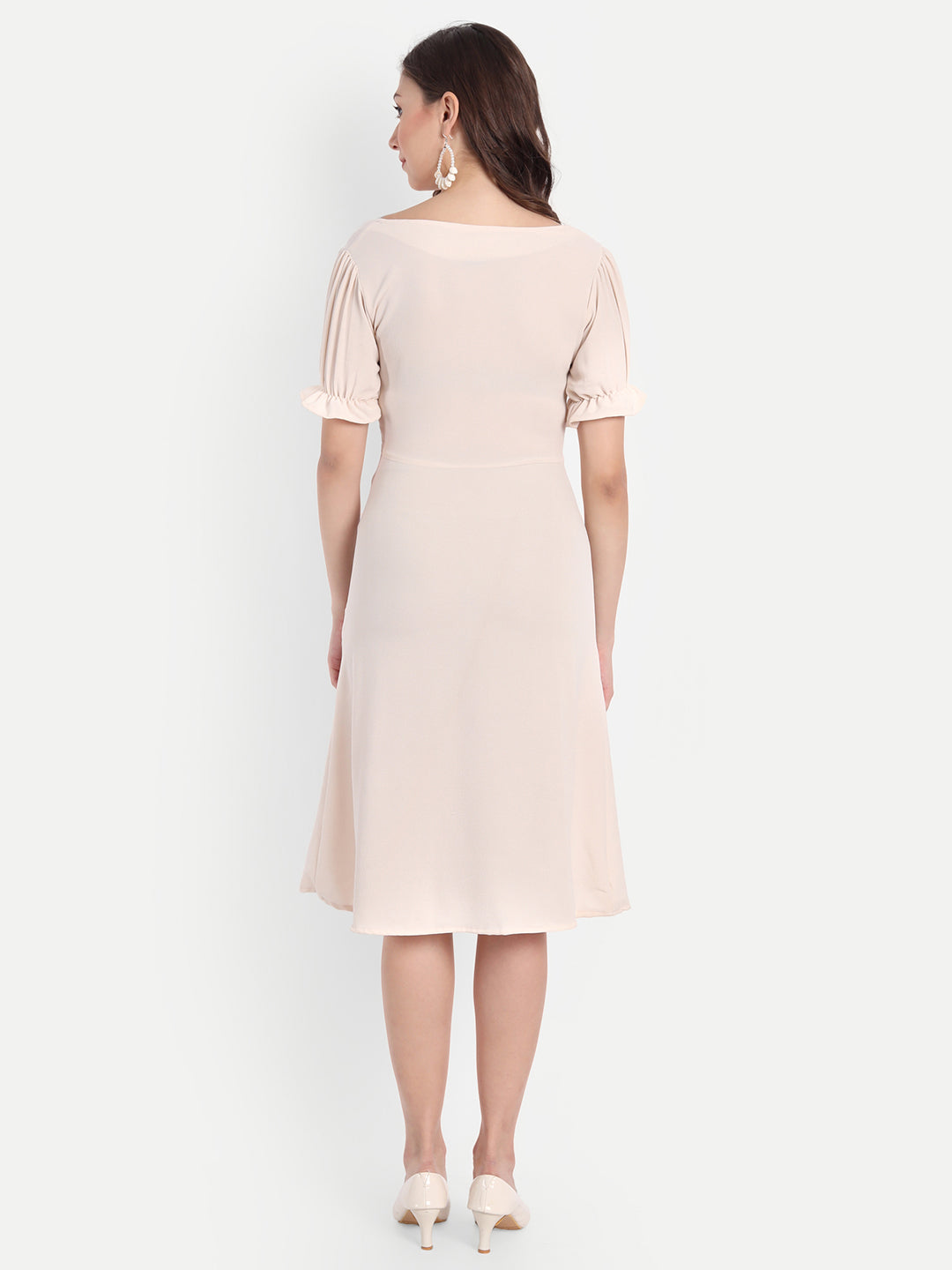 Betty midi Beige dress - Emprall
