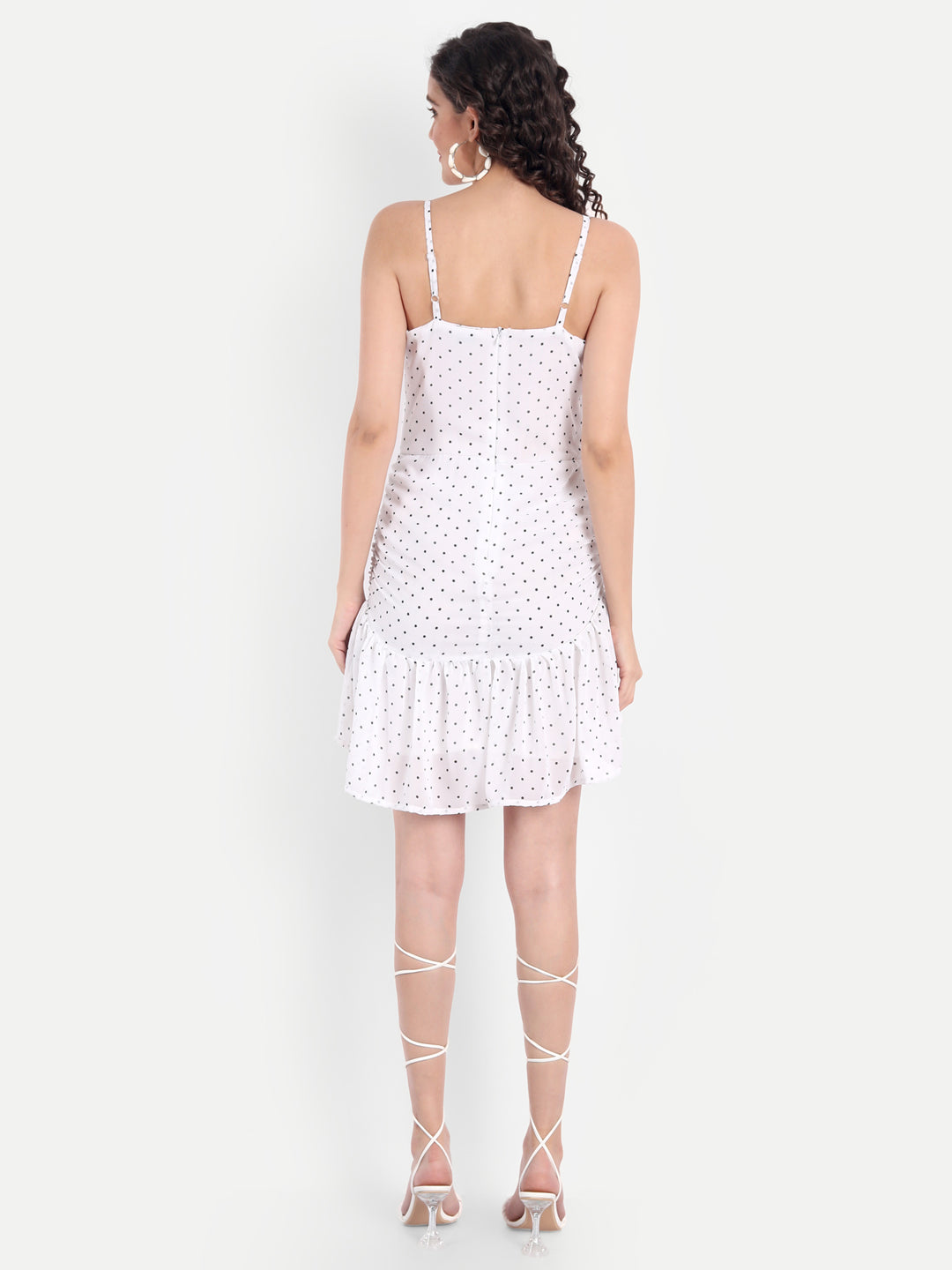 Clara white polka dot dress - Emprall